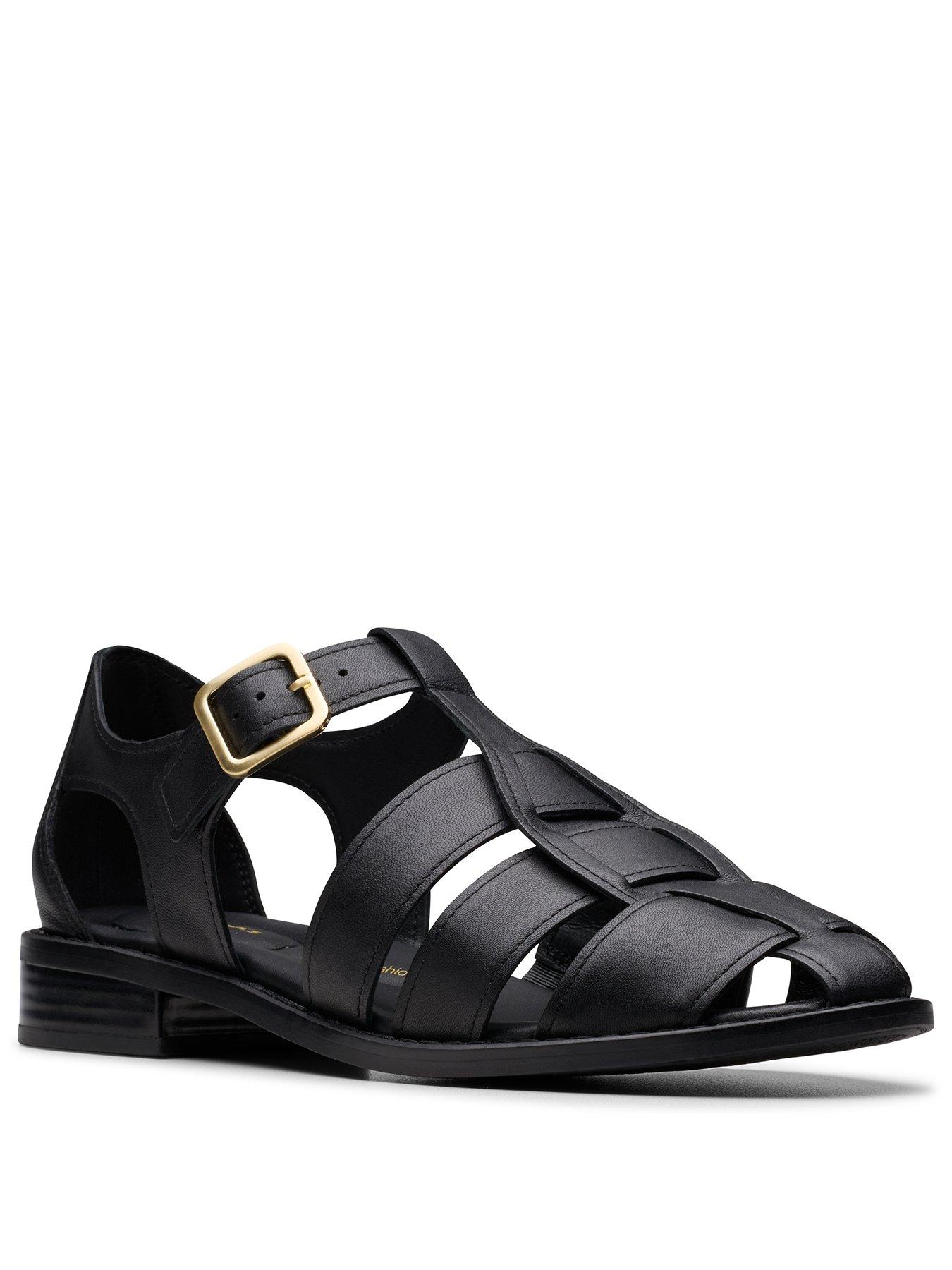 Image 2 of 7 of Clarks Hana Sun Shoes - Black Leather