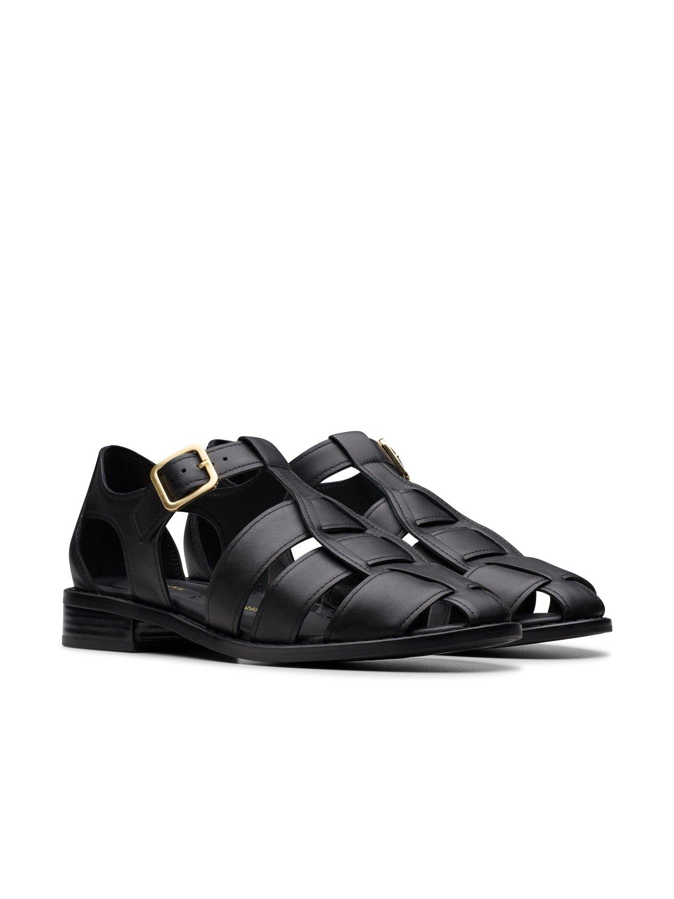 Image 7 of 7 of Clarks Hana Sun Shoes - Black Leather