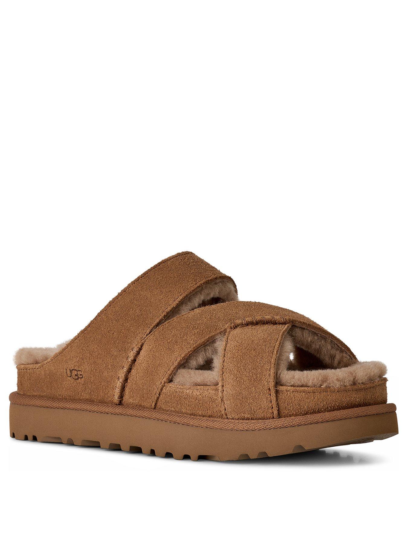 UGG Greenport Cross Strap Slide - Chestnut | Very