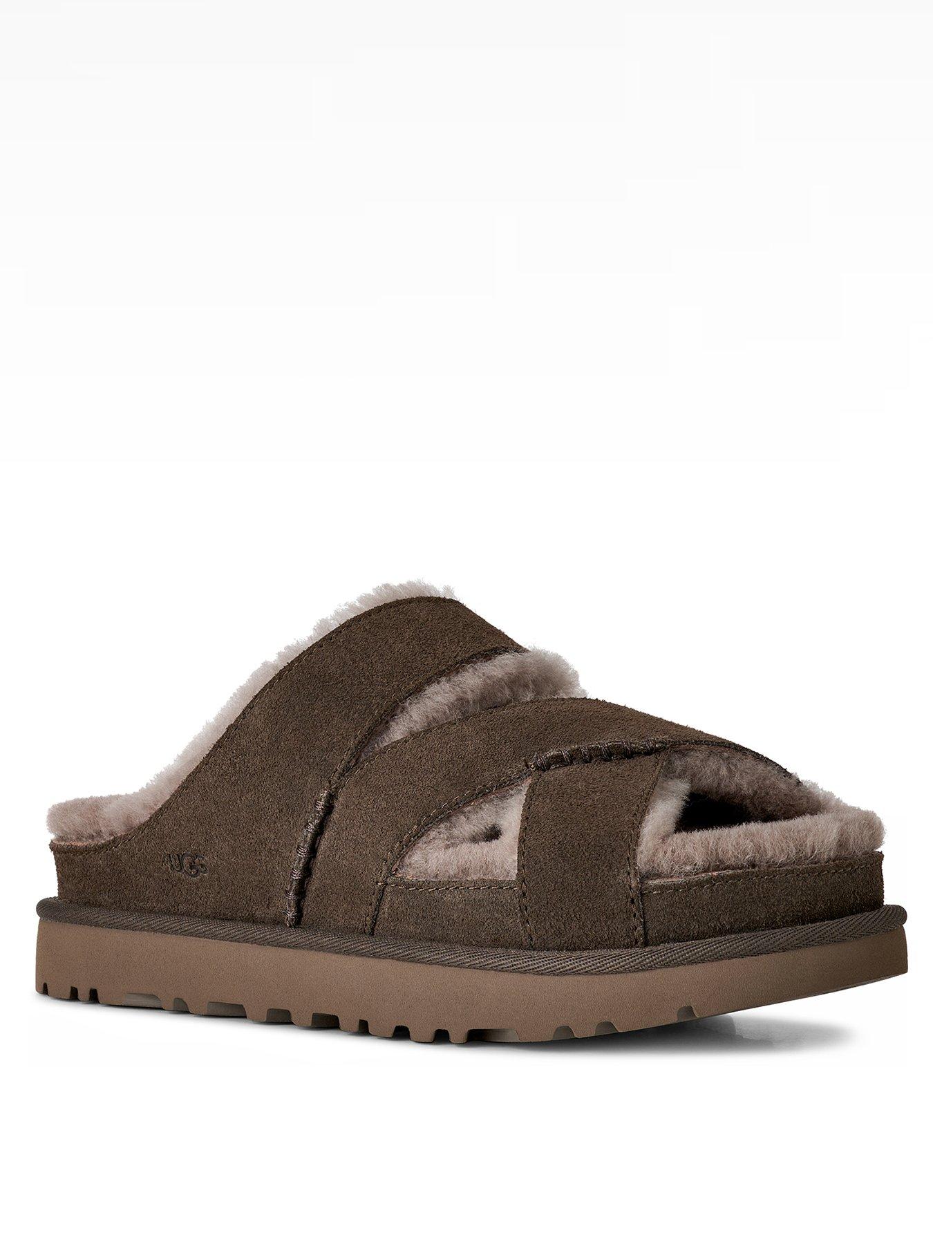 UGG Greenport Cross Strap Slide - Dense Smoke | Very