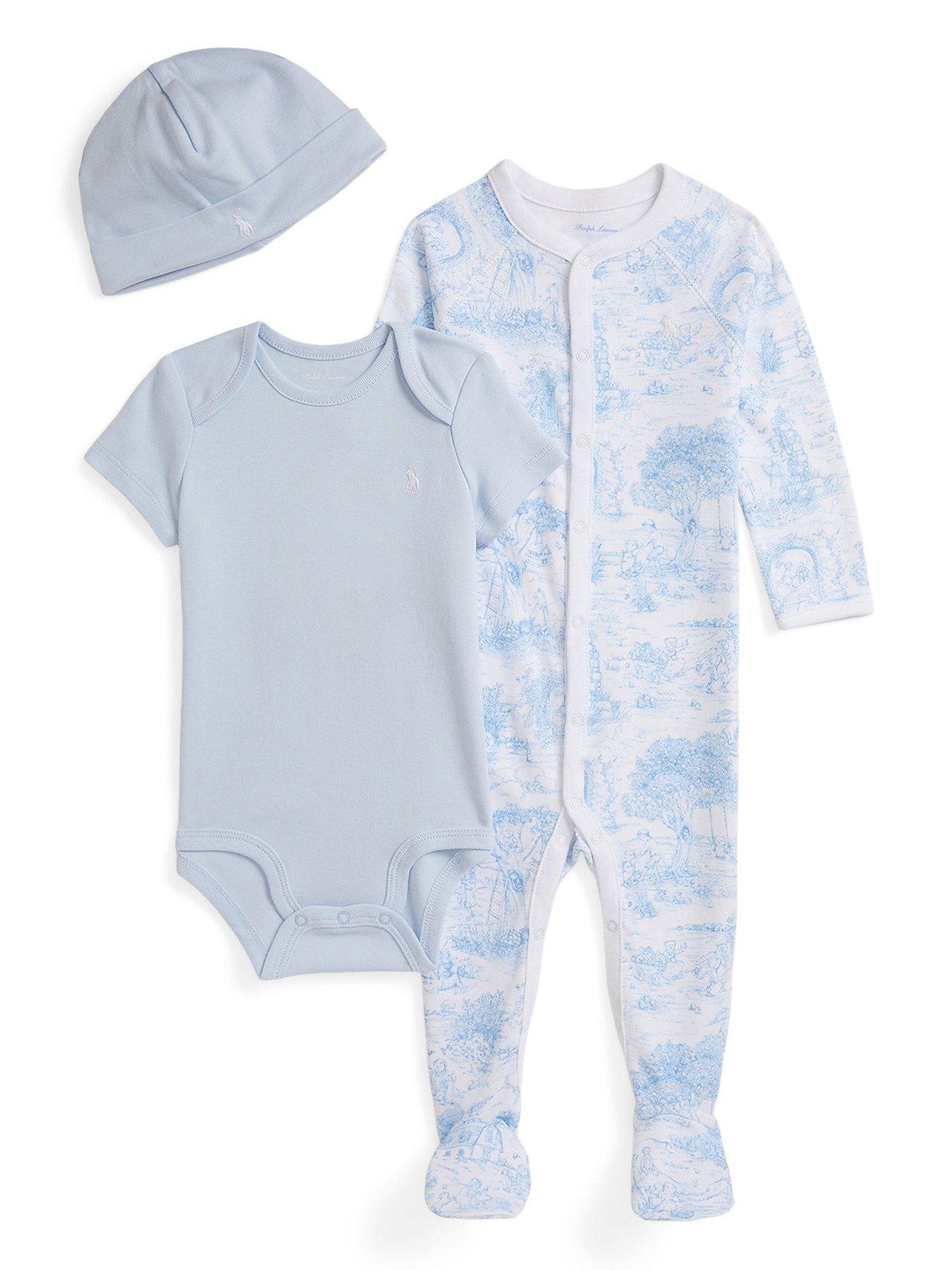 Polo Ralph Lauren Baby Boys Sleepsuit Gift Set - Blue
