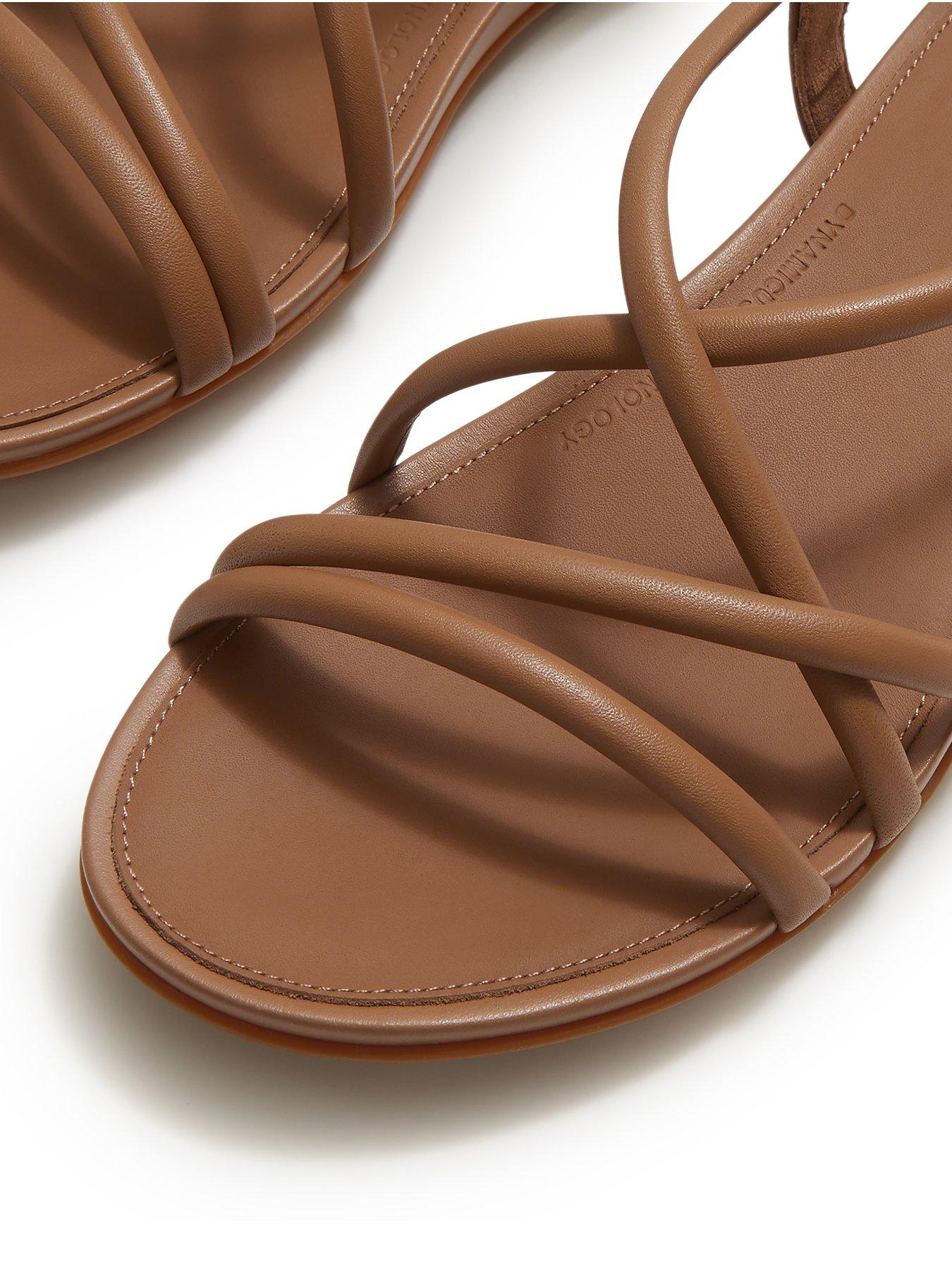 Image 5 of 5 of FitFlop Gracie Leather Strappy Back Strap Sandals - Classic Tan