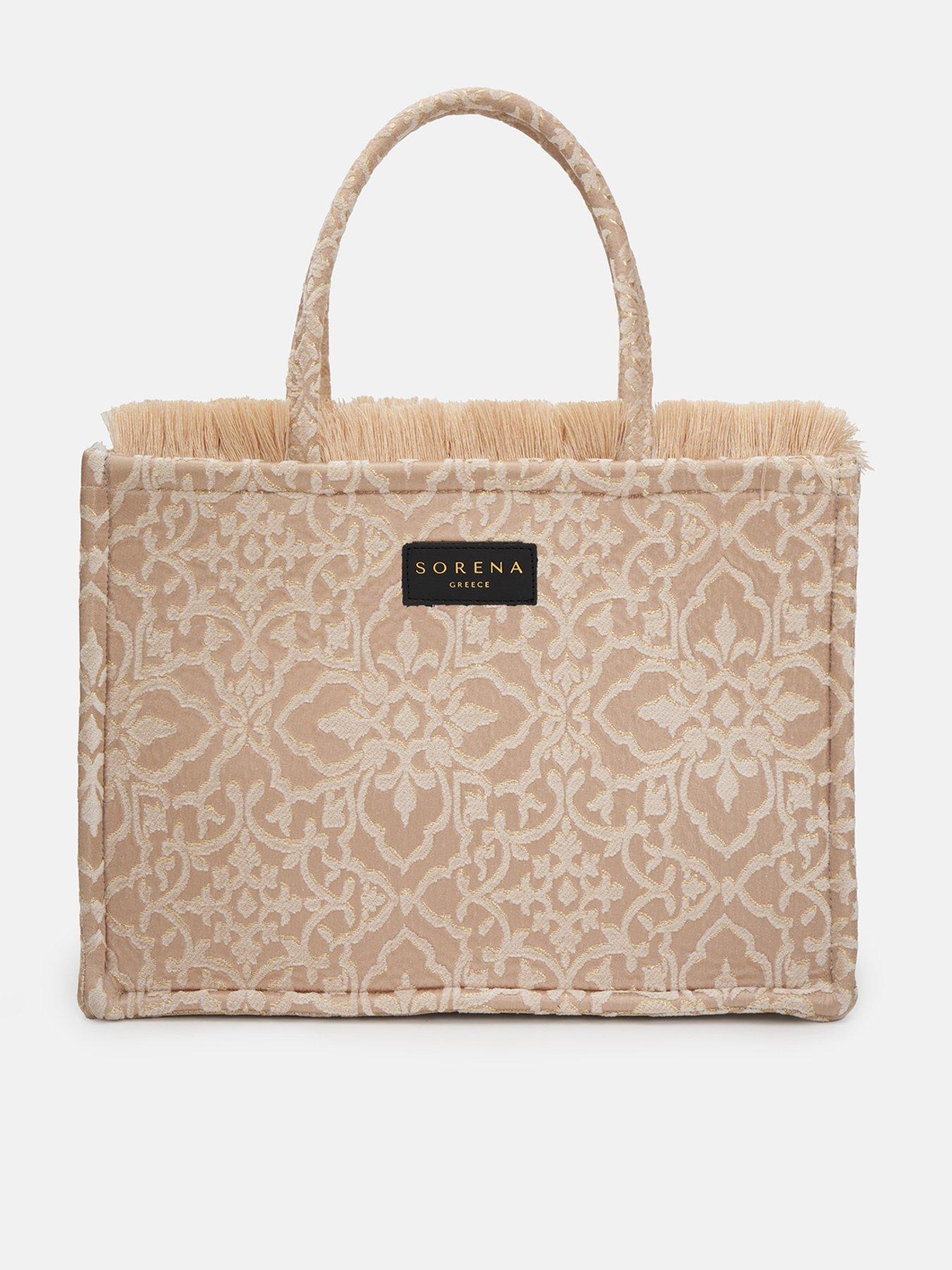Image 2 of 4 of Sorena Theros Large Tote Bag - Beige