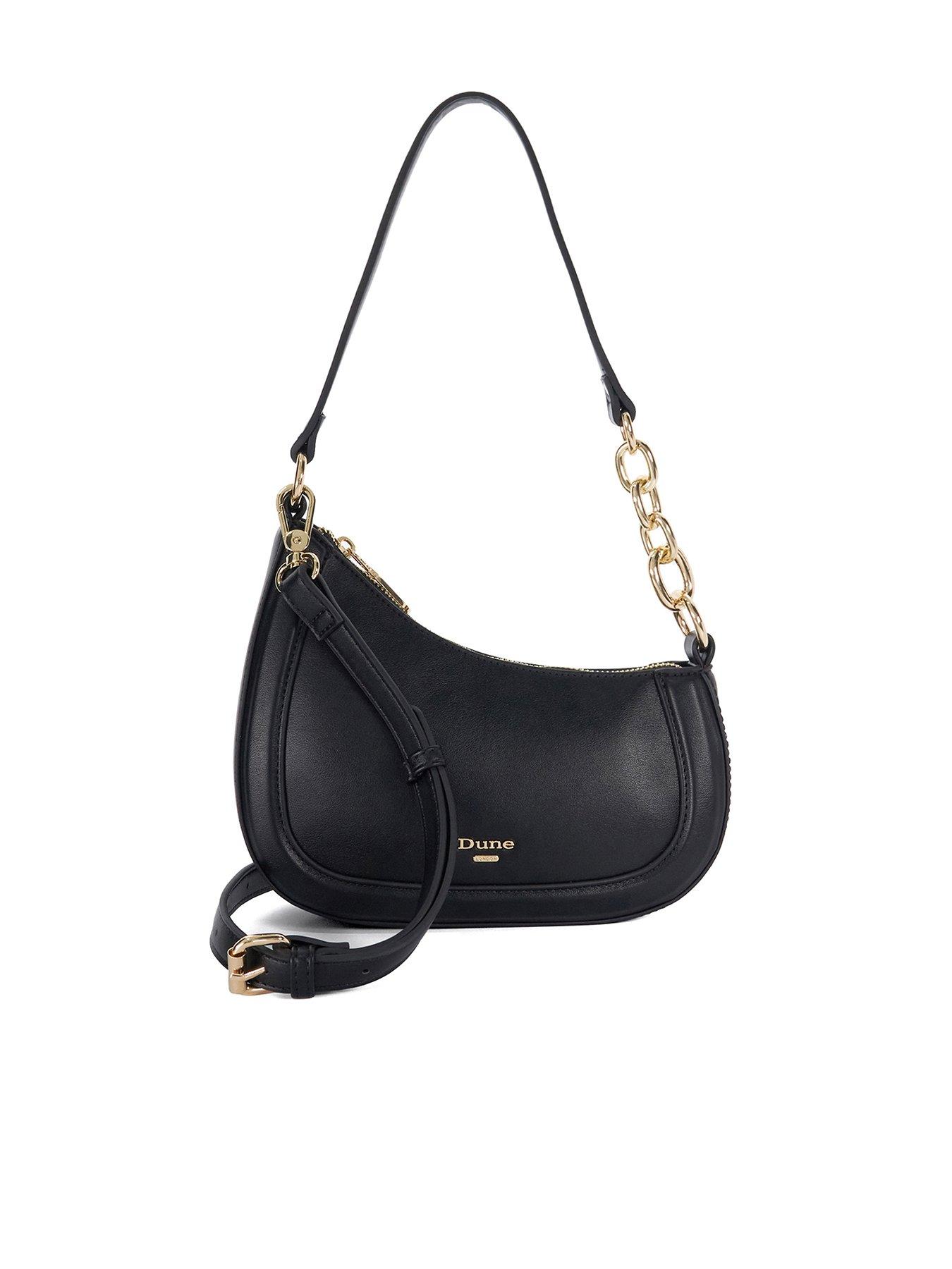 Dune London Direction Chain Detail Shoulder Bag - Black