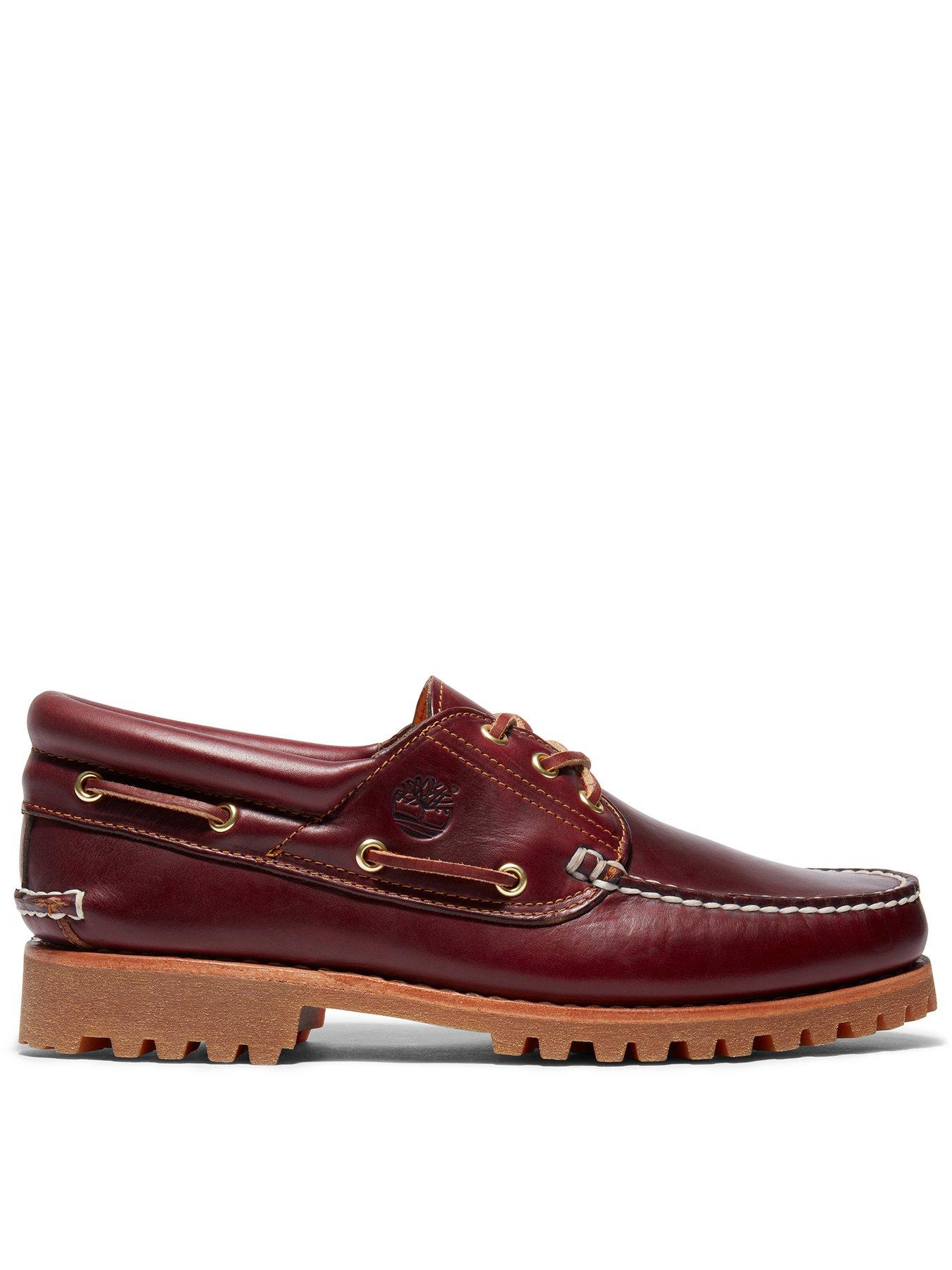 Timberland Authentic 3 Eye Lug Boat Shoe - Dark Red