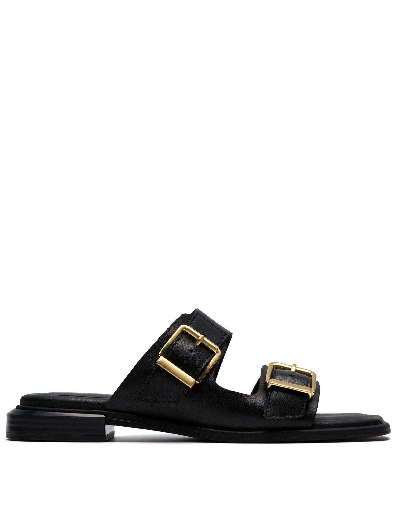 Clarks Ariany Bay Sandals - Black Leather