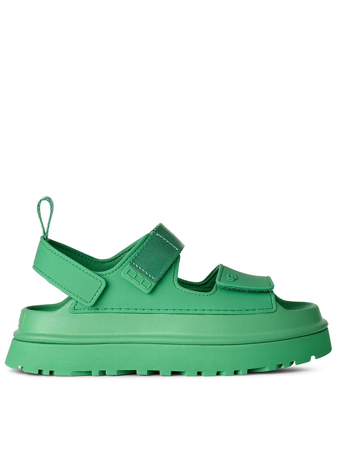 UGG Goldenglow Sandal, Green, Size 3, Women