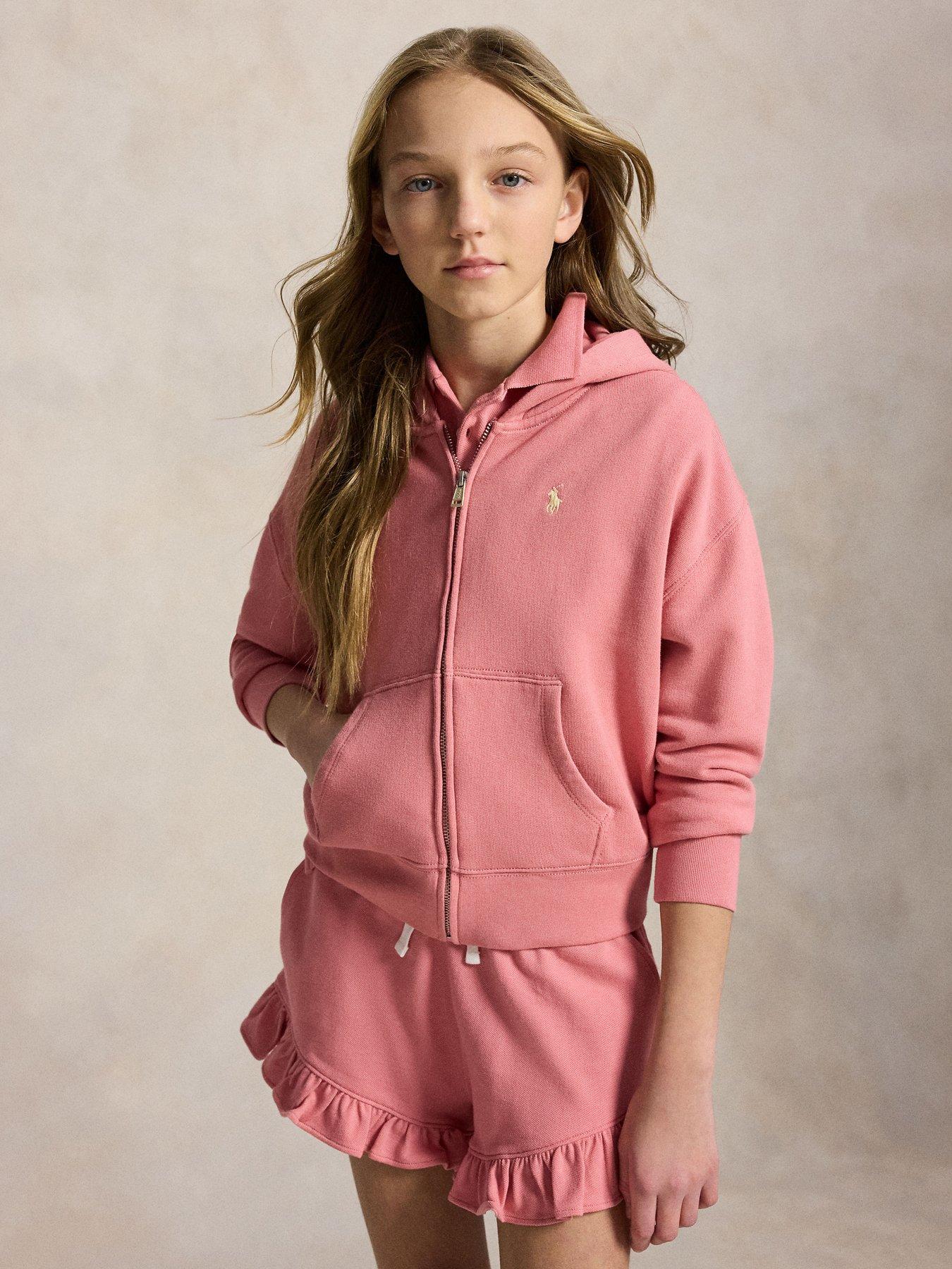 Polo Ralph Lauren Girls Full Zip Hoodie - Pink