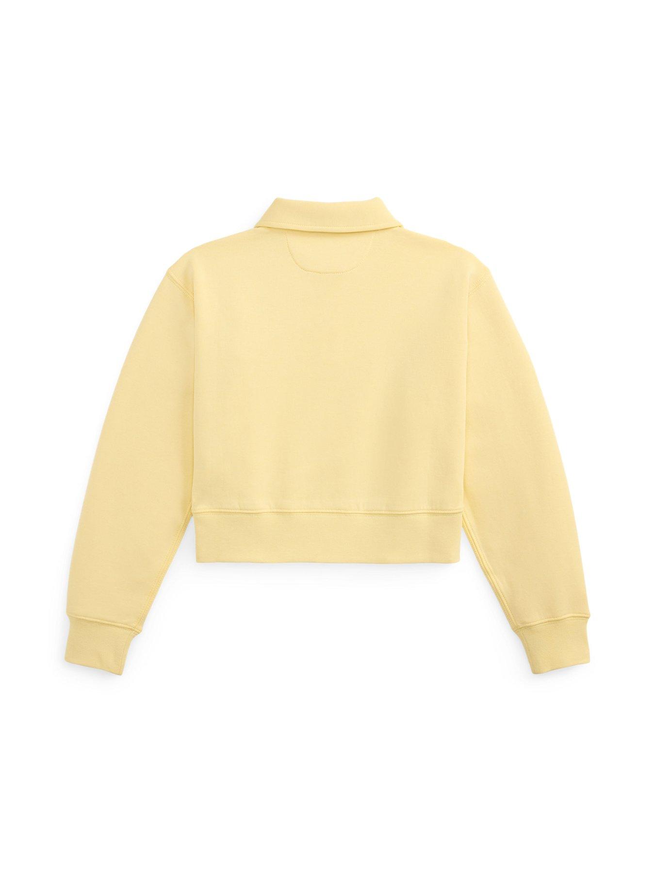 Image 5 of 5 of Polo Ralph Lauren Girls Half Zip Sweatshirt - Light Yellow