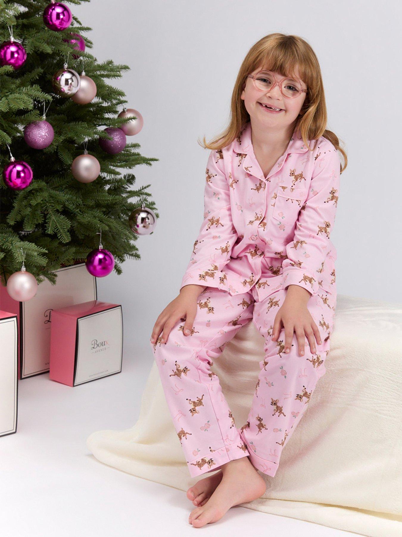 Boux Avenue Girls Deer Print Pyjamas In A Bag - Pink Mix | Very