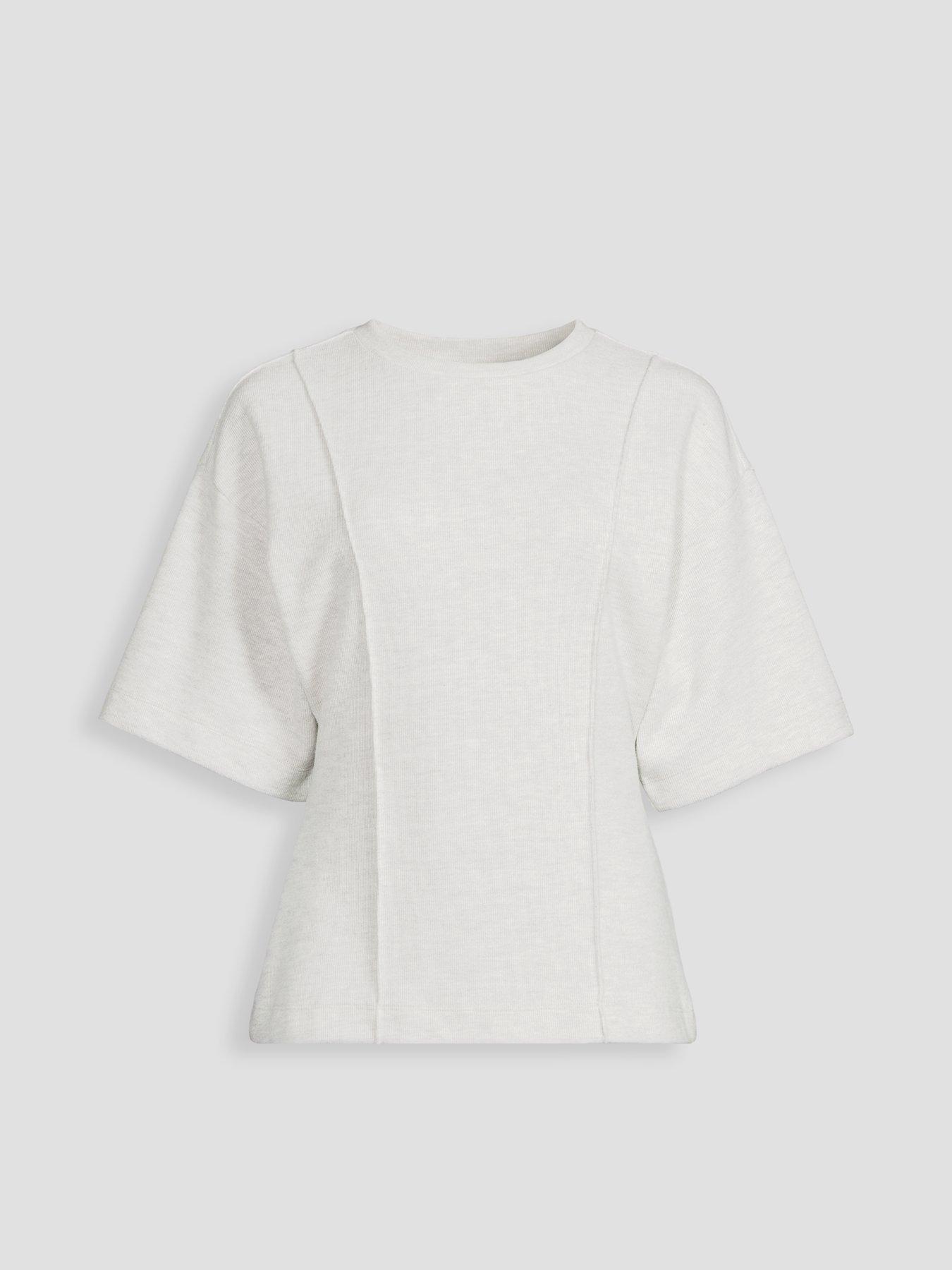 Image 7 of 7 of The Very Collection Seam Detail Longline Top - Grey