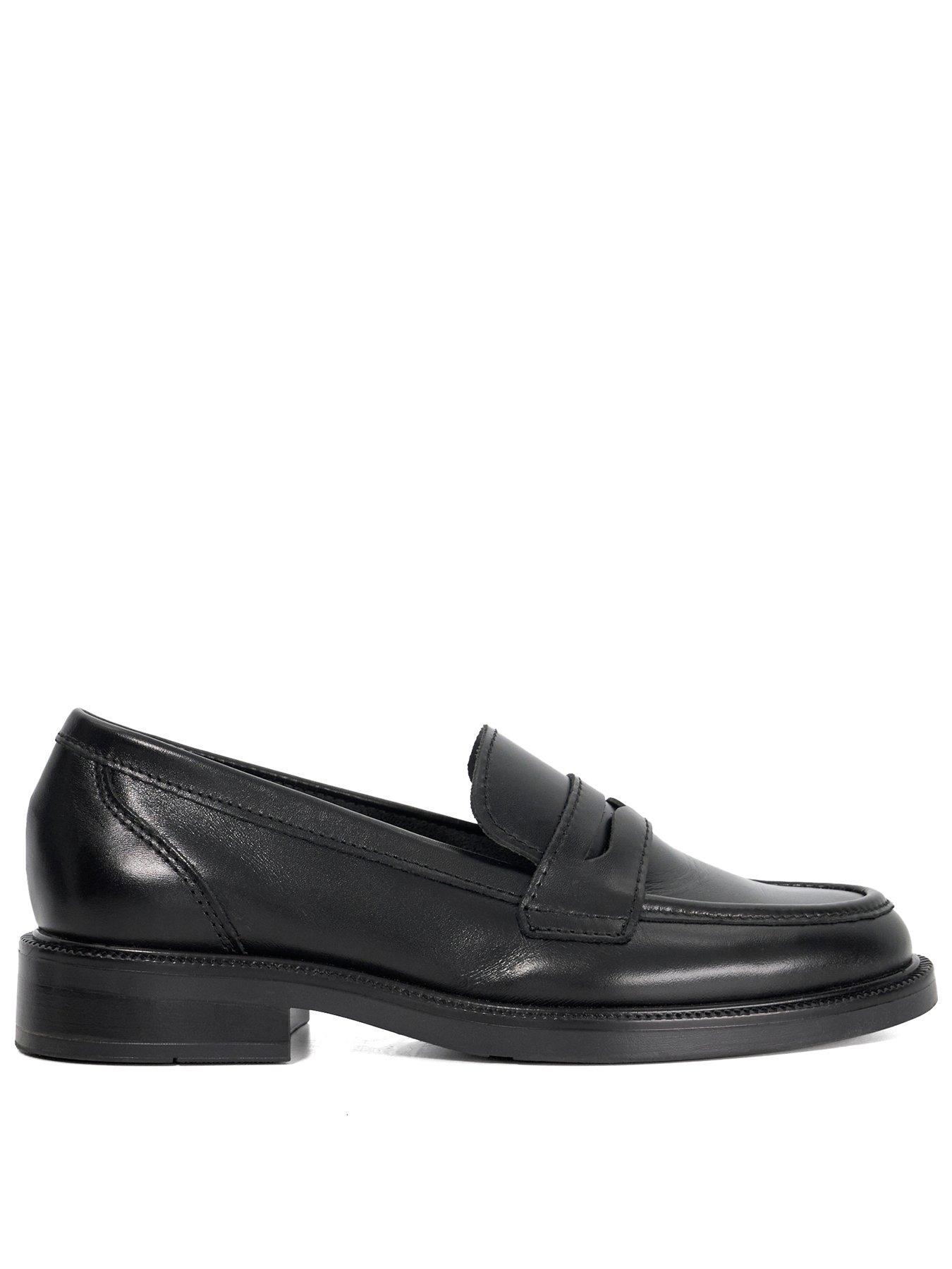 Dune London Giya Leather Penny Loafer - Black