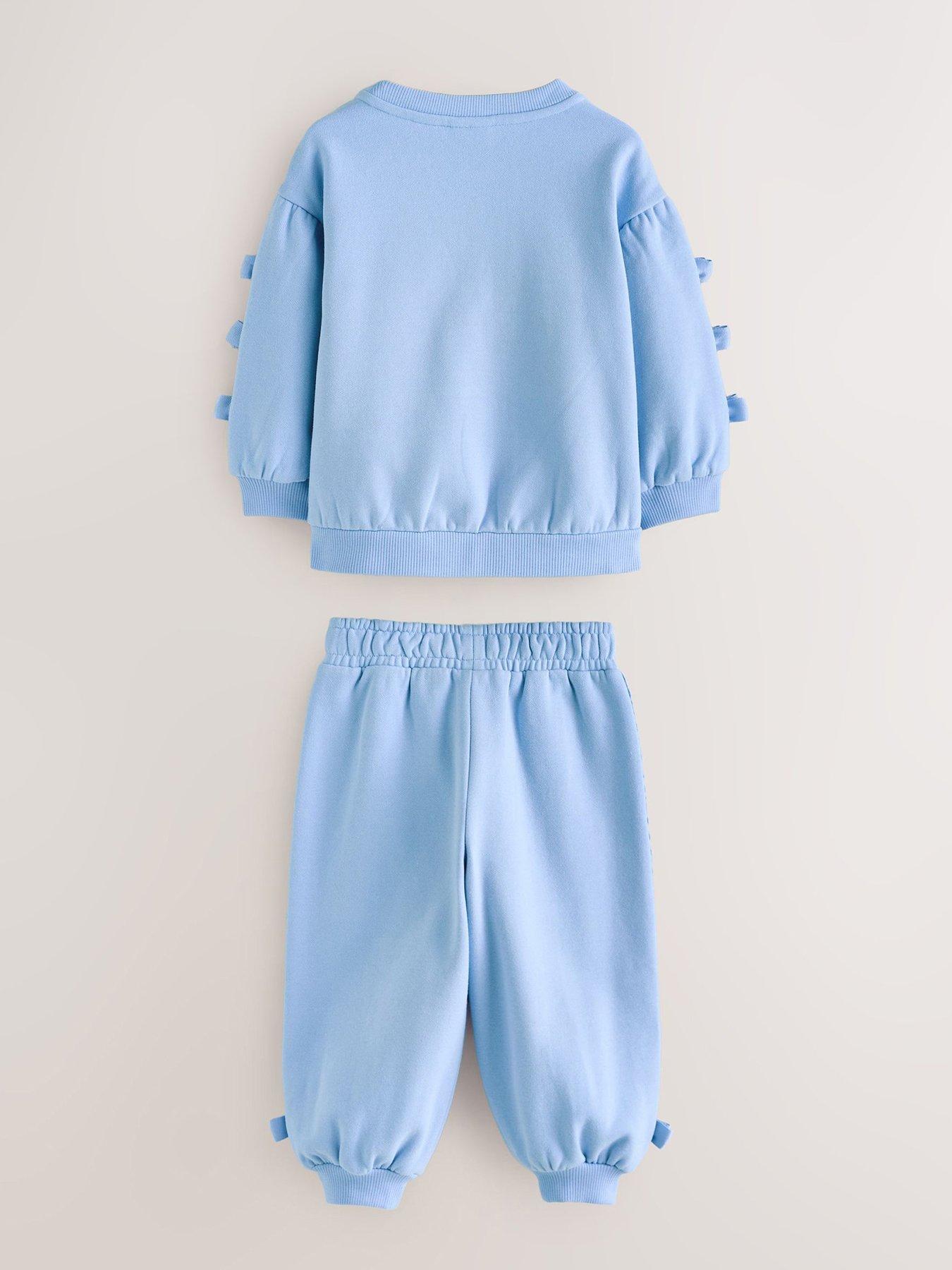 Image 3 of 7 of Ted Baker Younger Girls Bow Sleeve Set - Blue