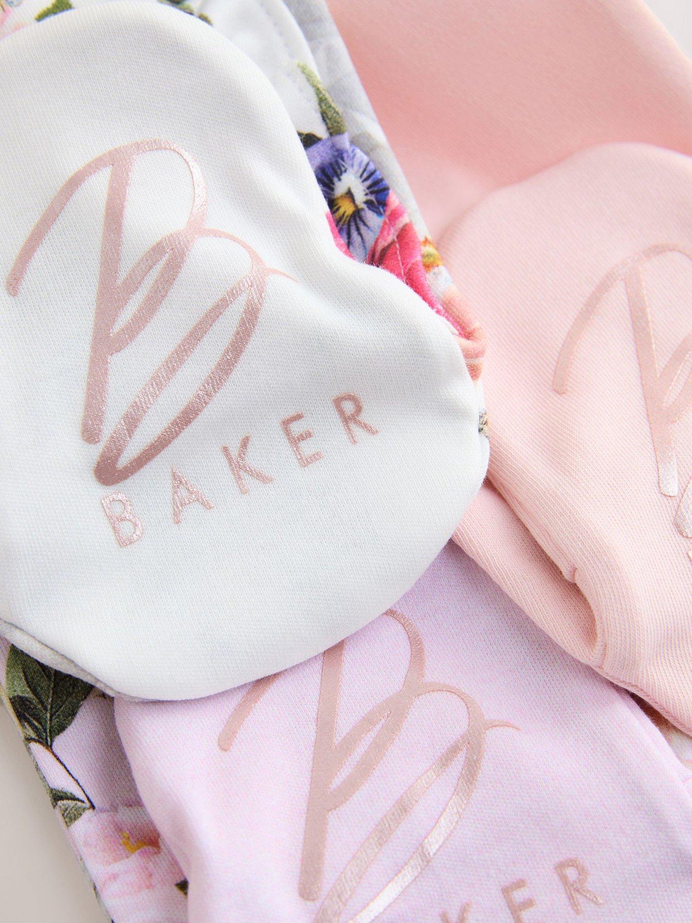 Image 5 of 7 of Ted Baker Baby Girls 3 Pack Floral Sleepsuits - Multi