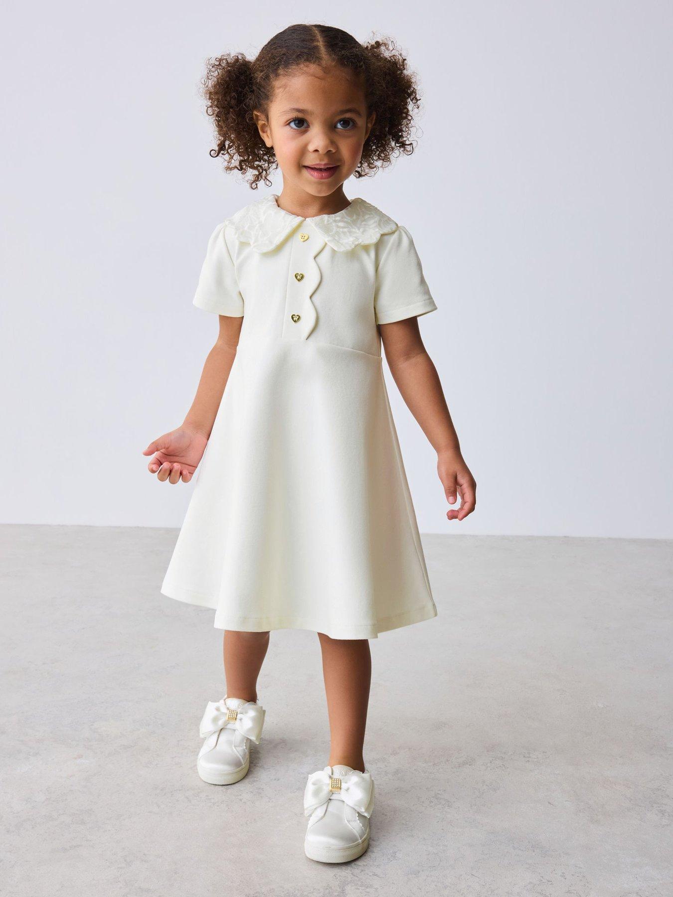 Ted Baker Younger Girls Frill Collar Dress - Cream | Very