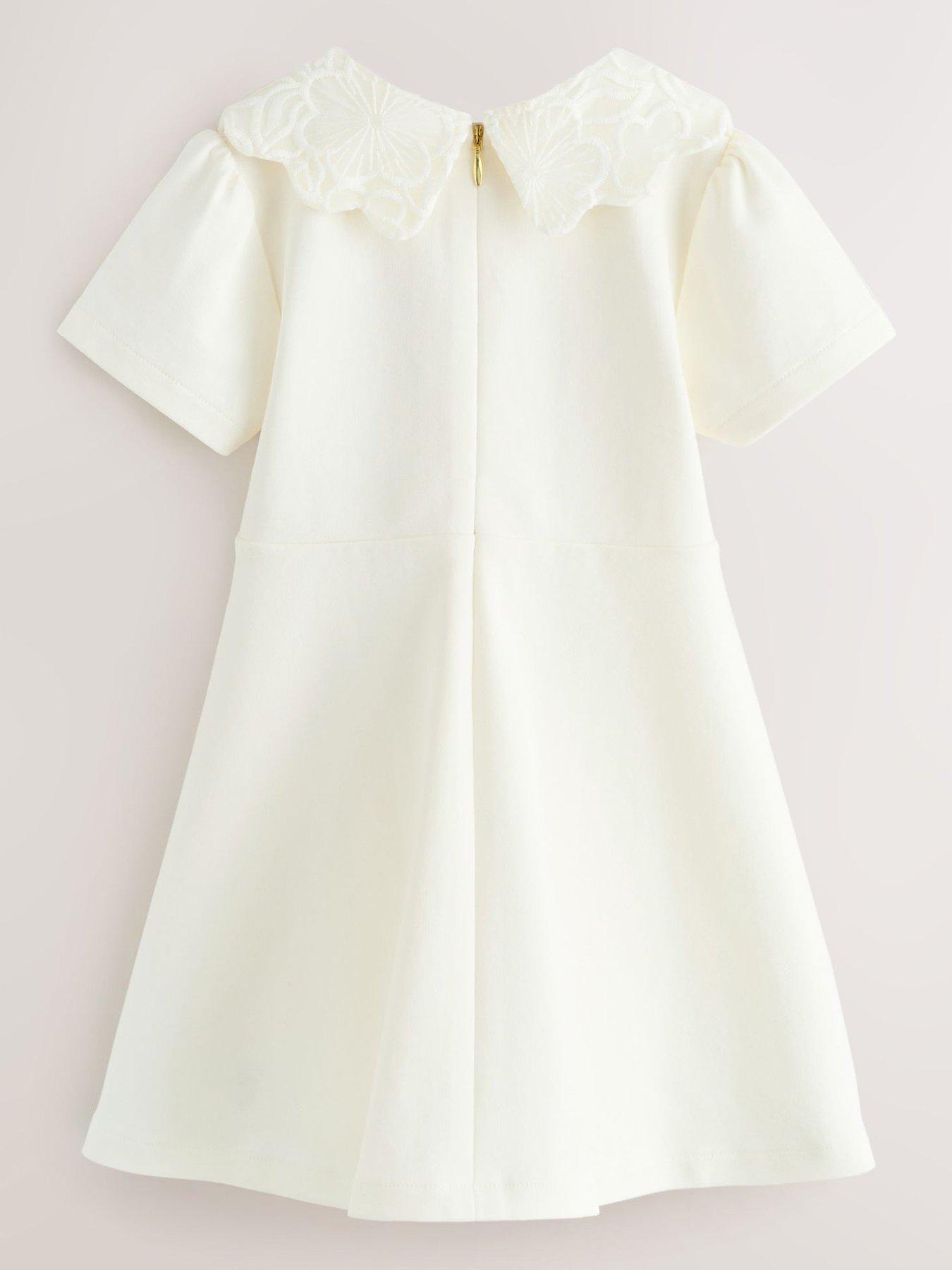 Ted Baker Younger Girls Frill Collar Dress - Cream | Very