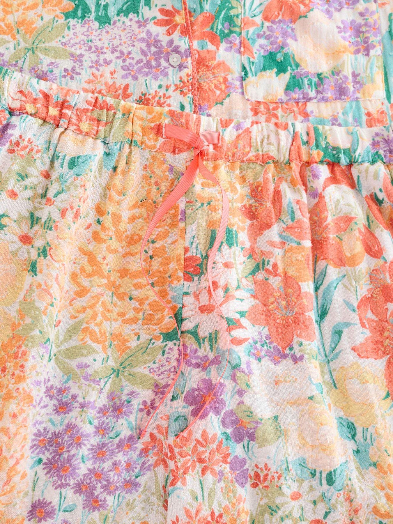 Image 5 of 5 of Laura Ashley Meaadow Button Through Pyjamas - Pink