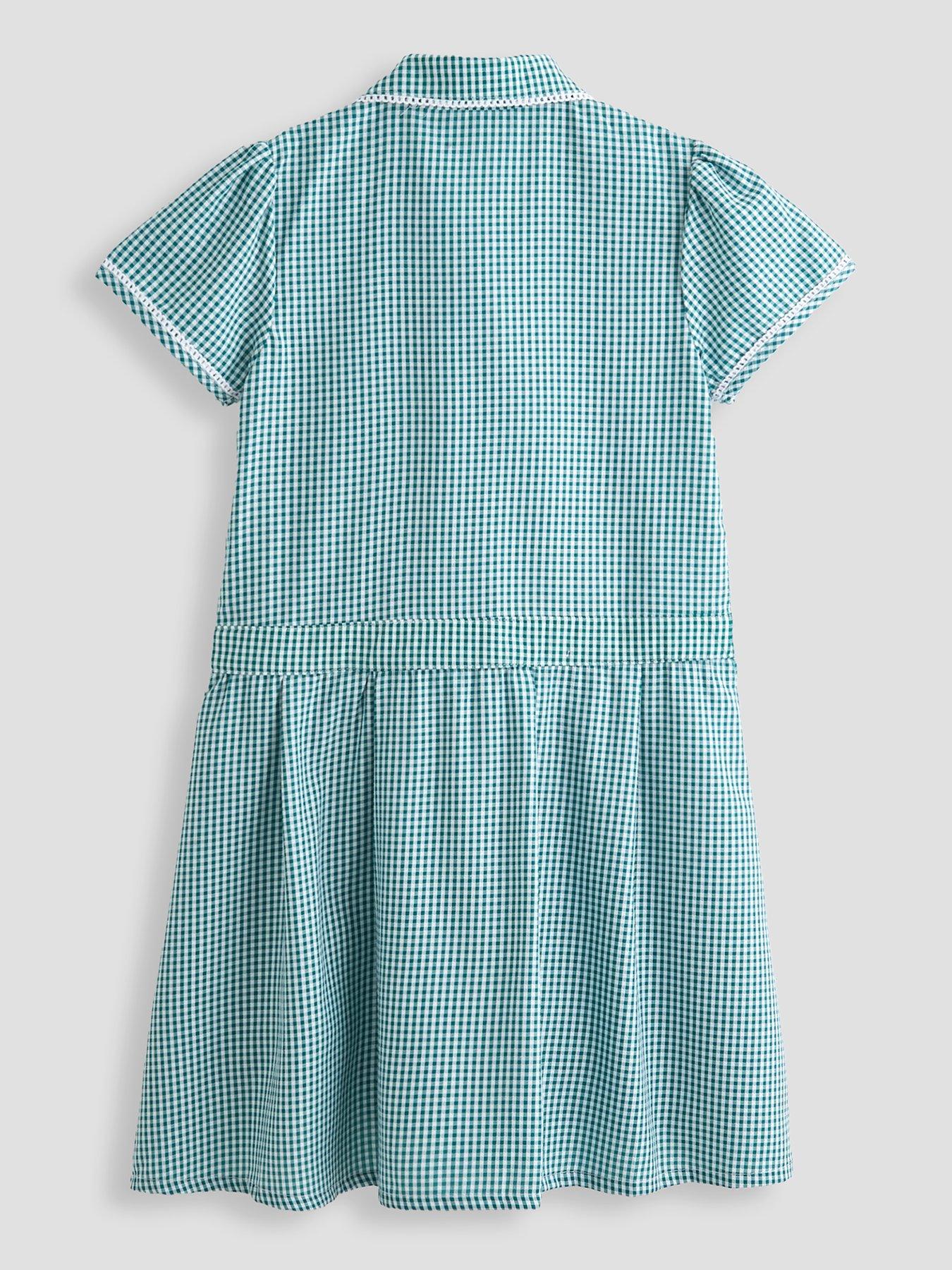 The Very Collection 2 Pack Girls Gingham School Dresses - Green | Very