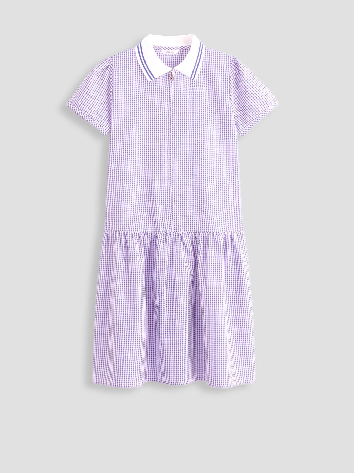 The Very Collection Gingham School Dress - Purple
