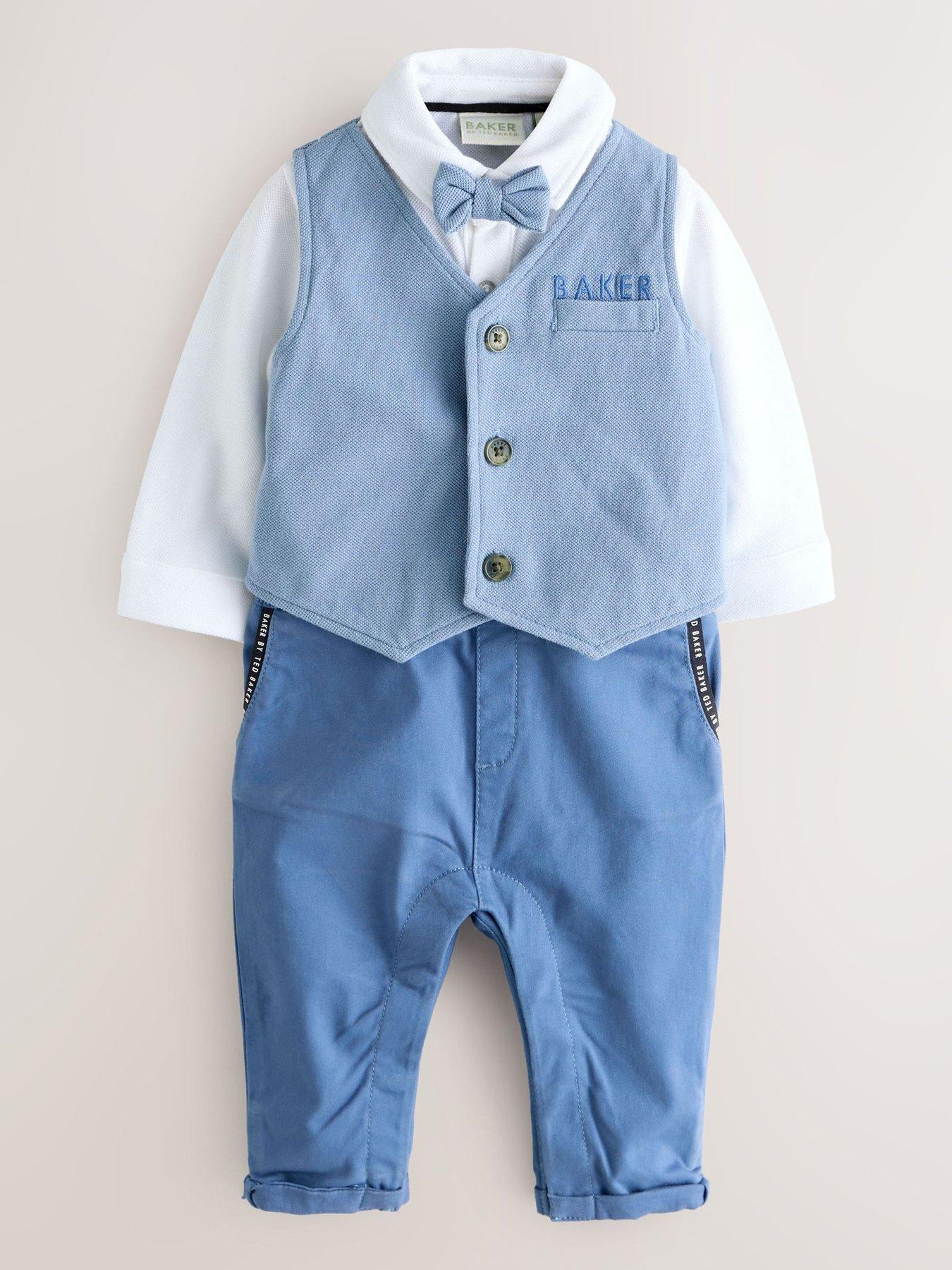 Ted Baker Baby Boys Waistcoat Set - Blue