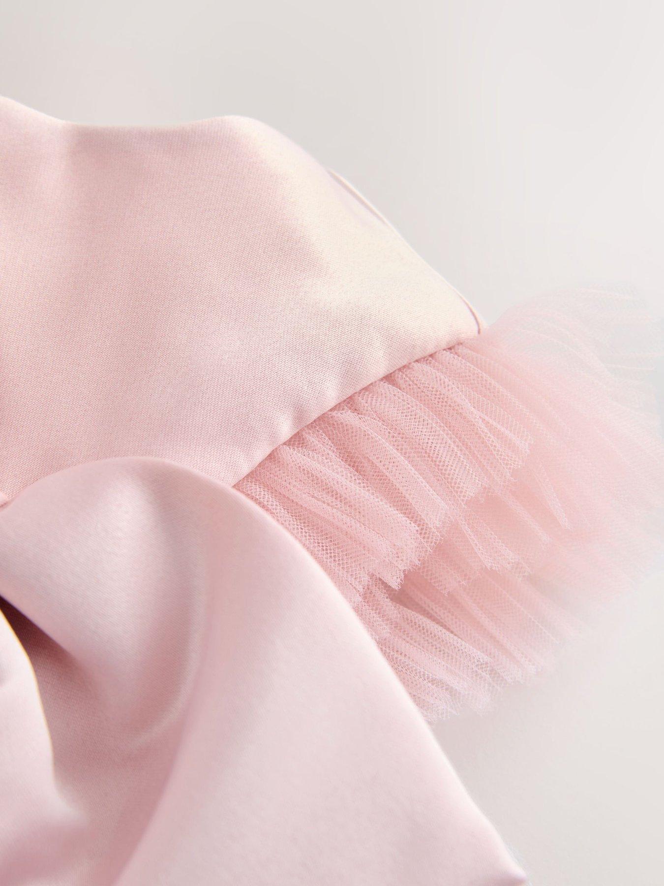 strapless open back dress Momyknows Pink Off Shoulder Bandeau Pleated Bodycon Puff Sleeve Evening Gown  Baby Shower Maternity Maxi Dress
