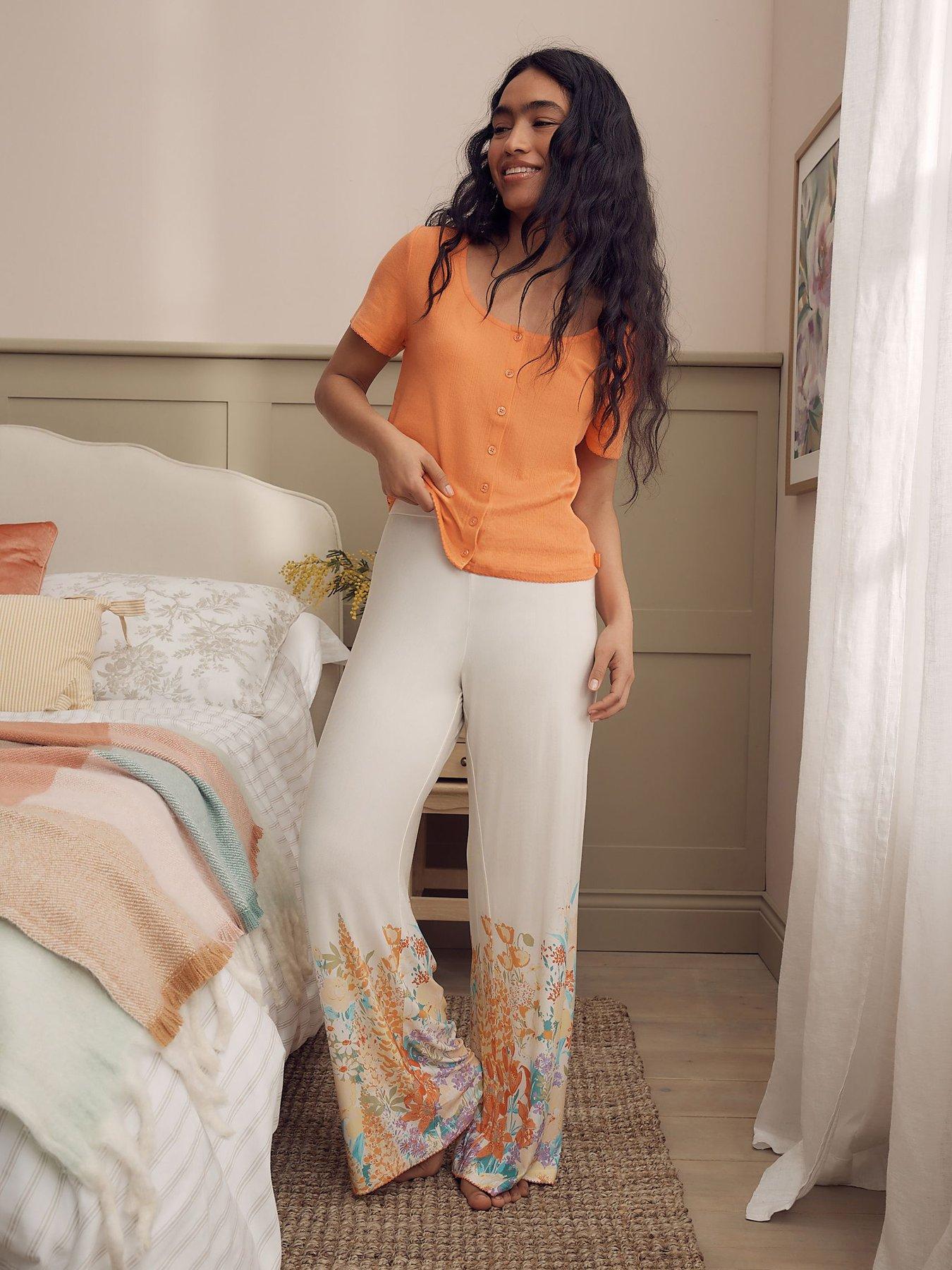 Laura Ashley Pointelle Short Sleeve Jer Pyjamas - Pink