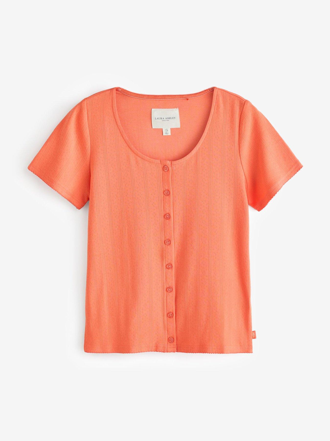 Image 6 of 7 of Laura Ashley Pointelle Short Sleeve Jer Pyjamas - Pink