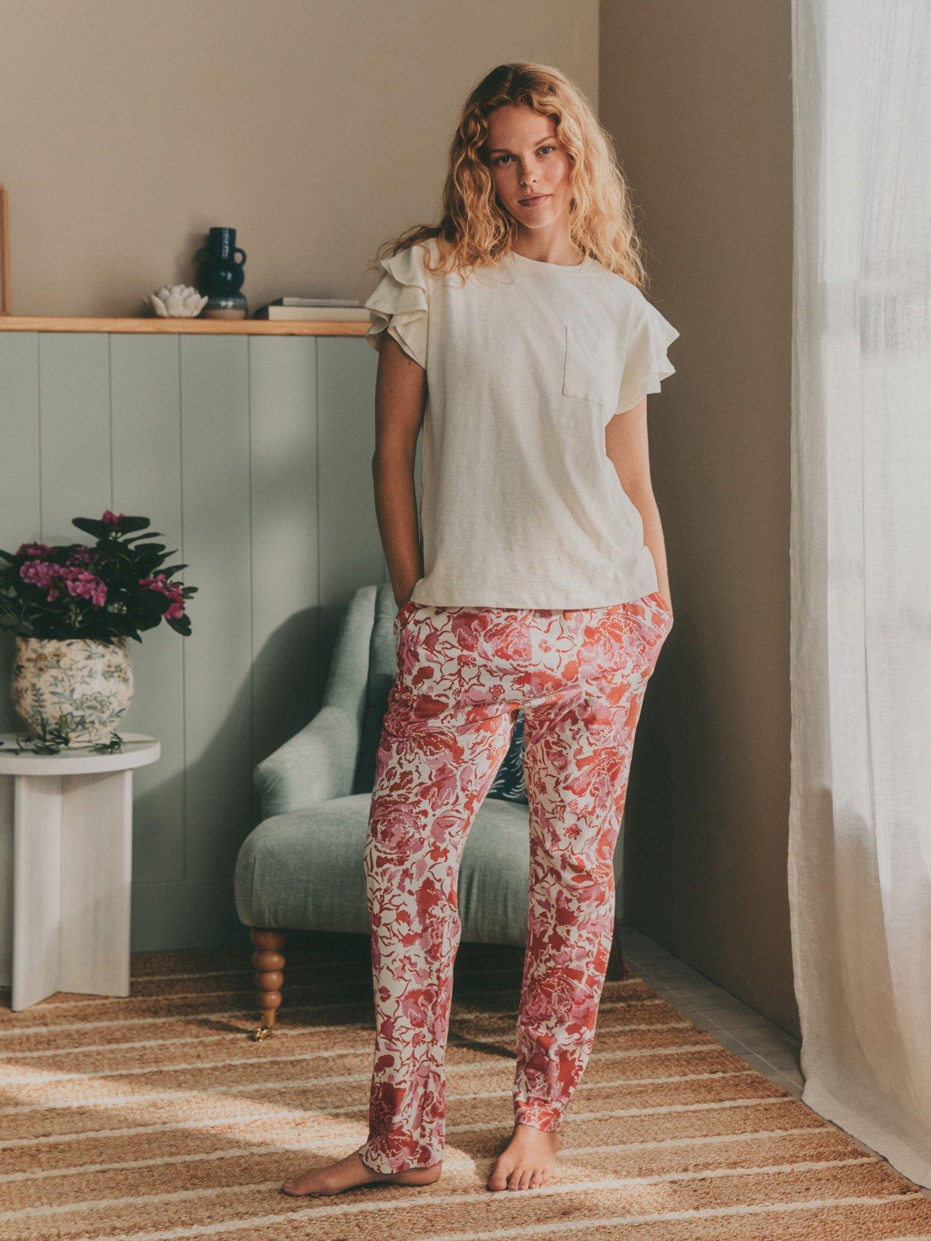 Laura Ashley Peony Ruffle Slv Jersey Pj