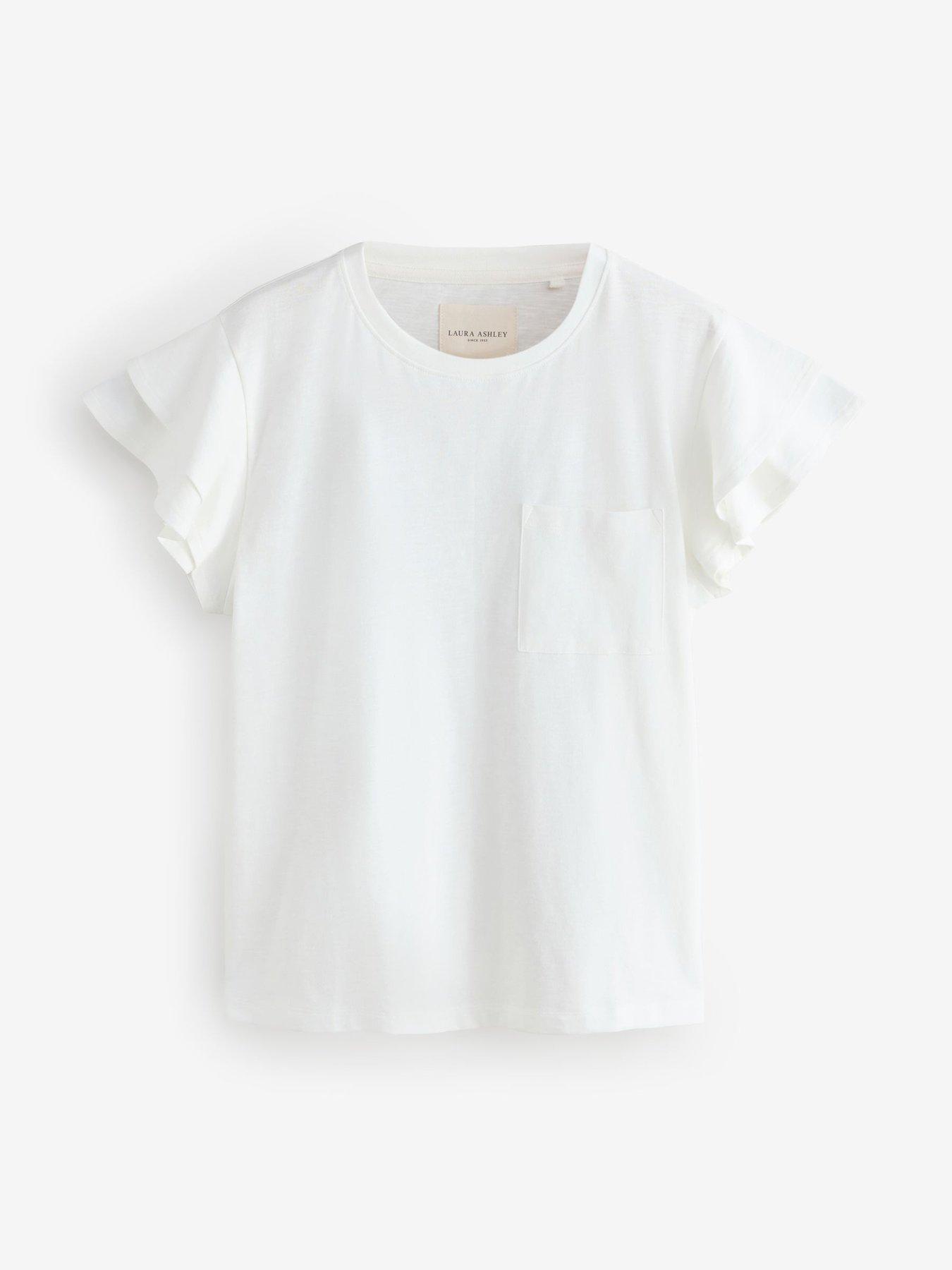 Image 6 of 7 of Laura Ashley Peony Ruffle Short Sleeve Jersey Pyjamas - Pink