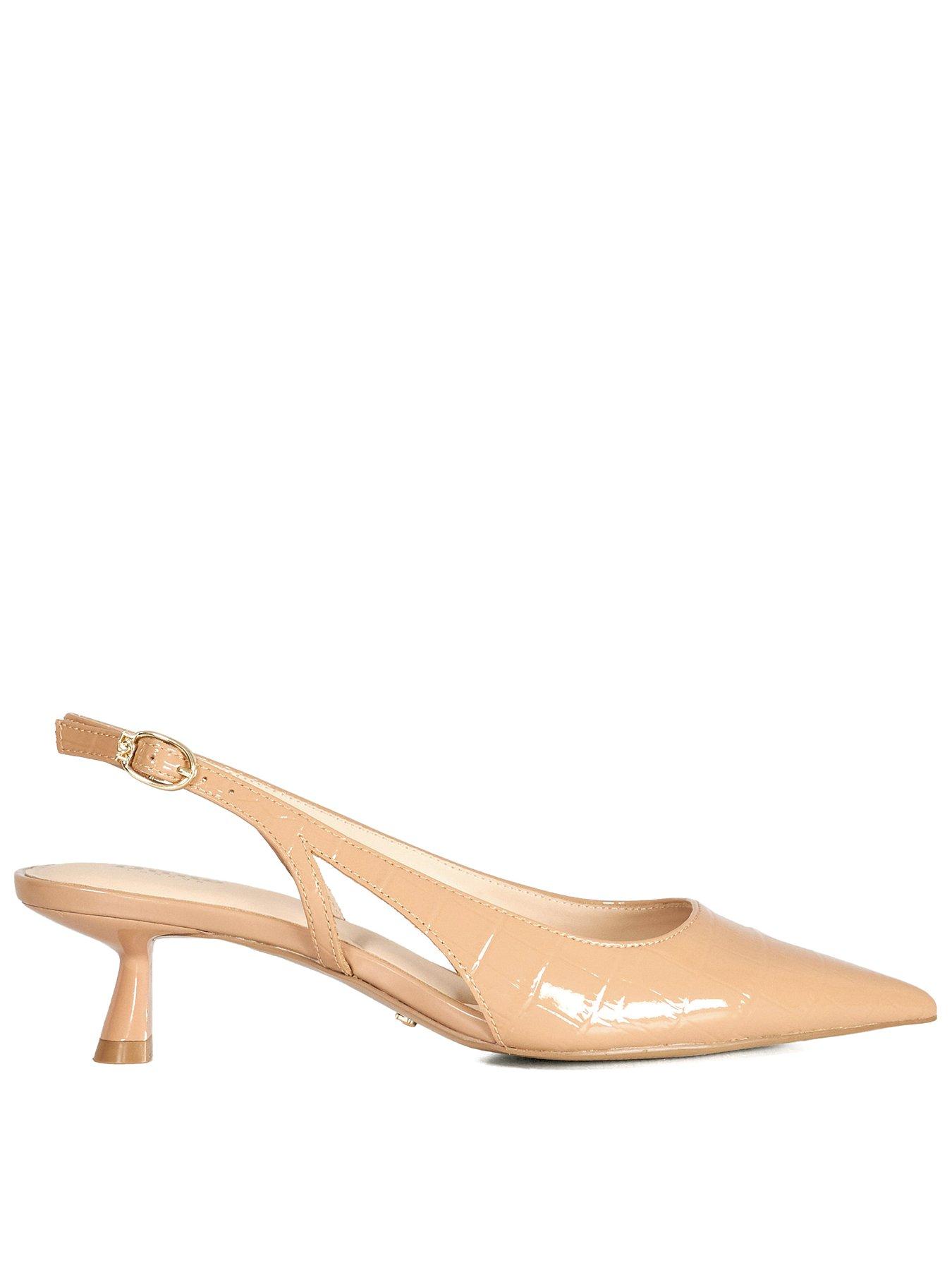 Dune London Cyan Cut Out Slingbacks - Camel