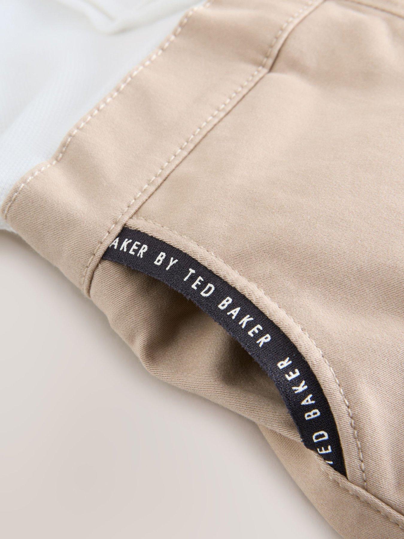 Image 5 of 6 of Ted Baker Baby Boys Smart Rompersuit - Cream