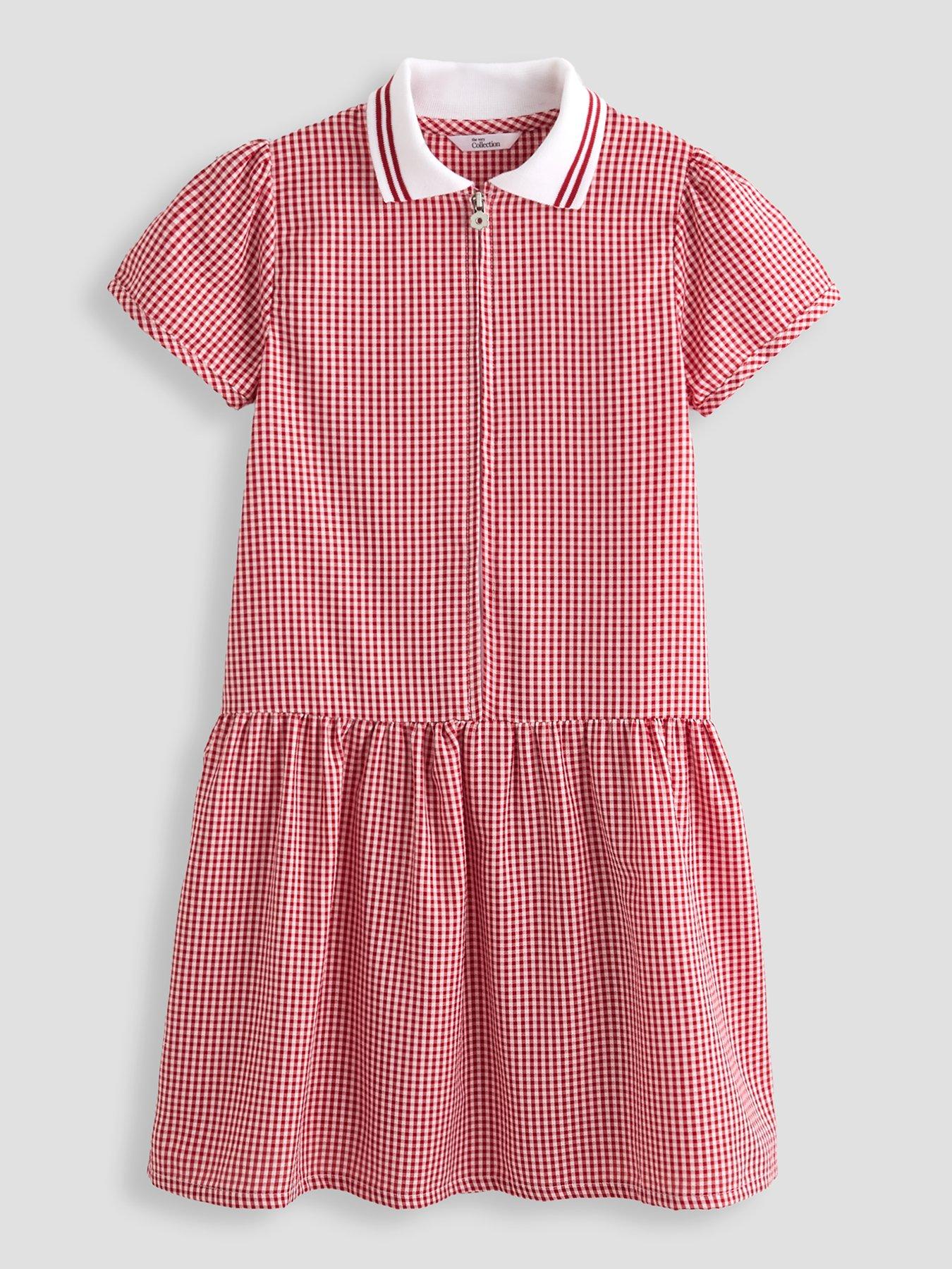 The Very Collection Gingham School Dress - Red