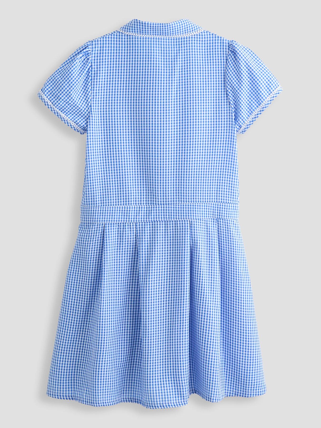 Image 3 of 5 of The Very Collection 2 Pack Girls Gingham School Dresses - Blue