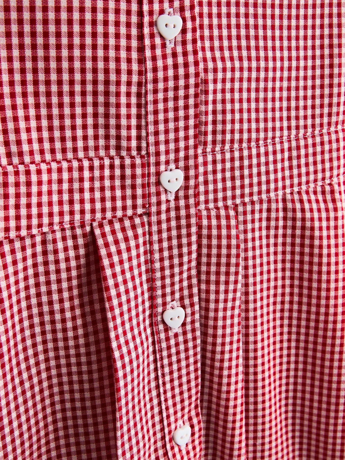 Image 5 of 5 of The Very Collection 2 Pack Girls Gingham School Dresses - Red