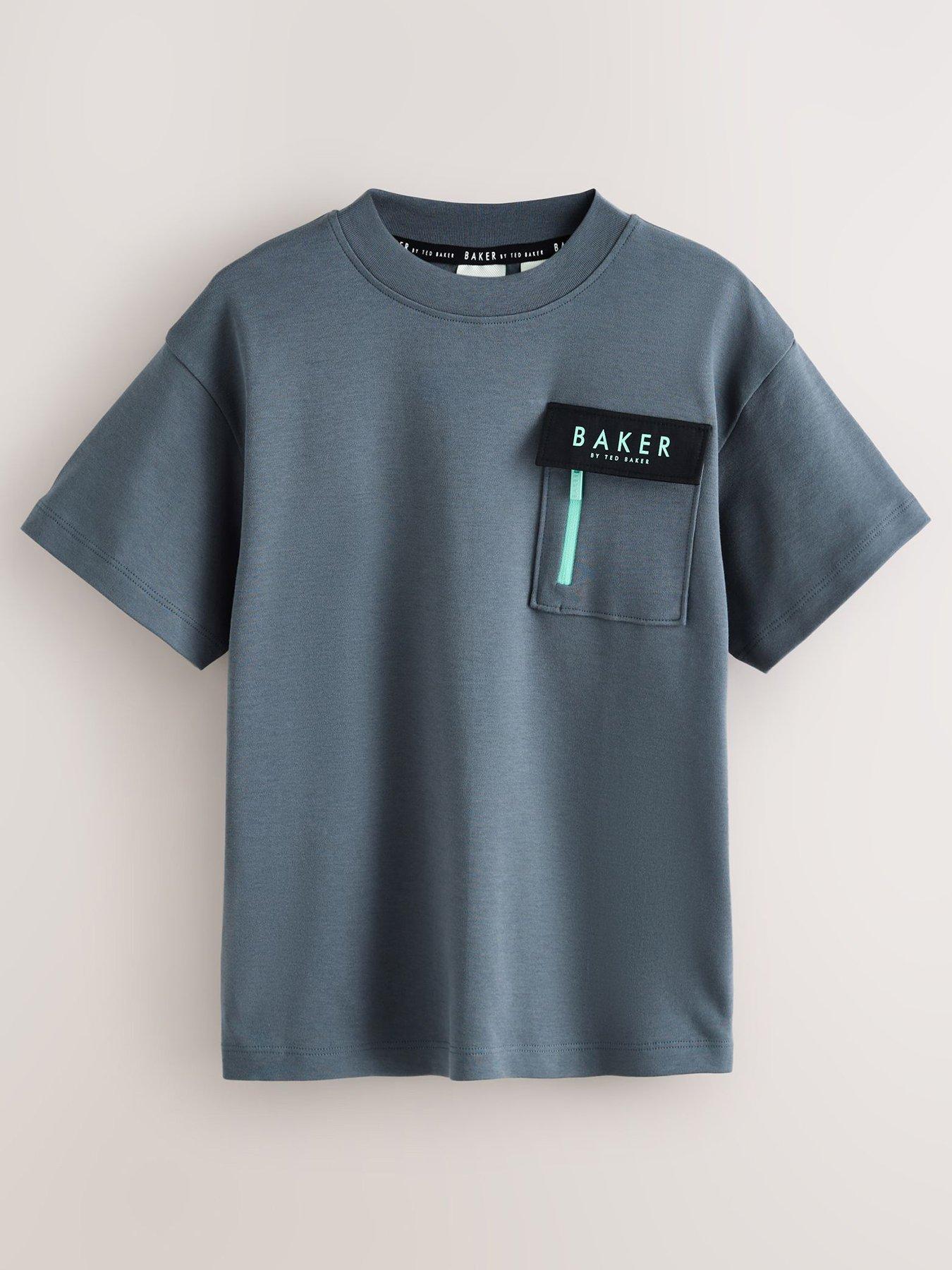 Ted Baker Boys Oversized Pocket T-Shirt - Grey