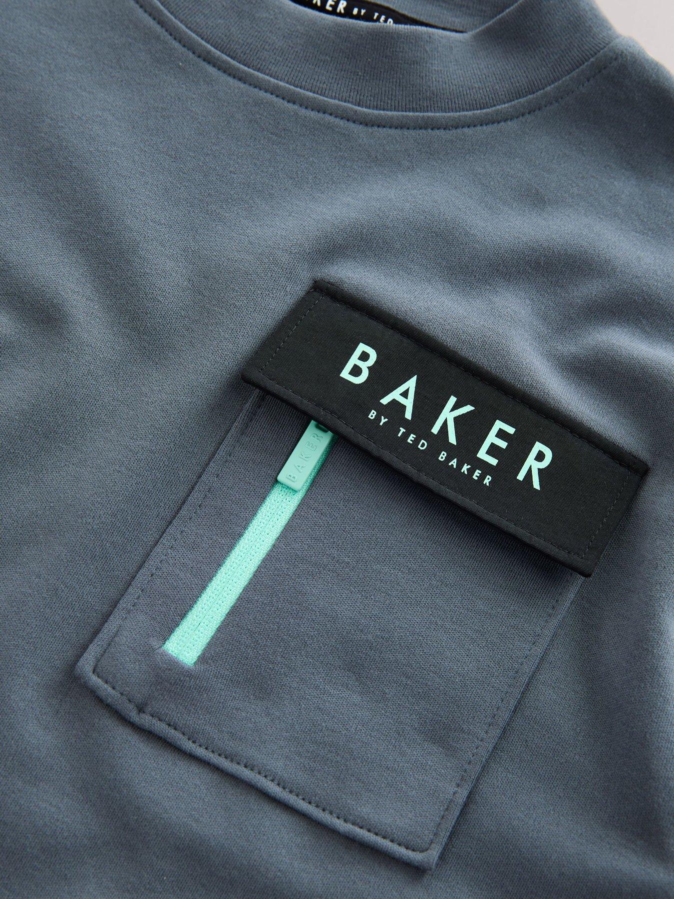 Image 3 of 5 of Ted Baker Boys Oversized Pocket T-Shirt - Grey