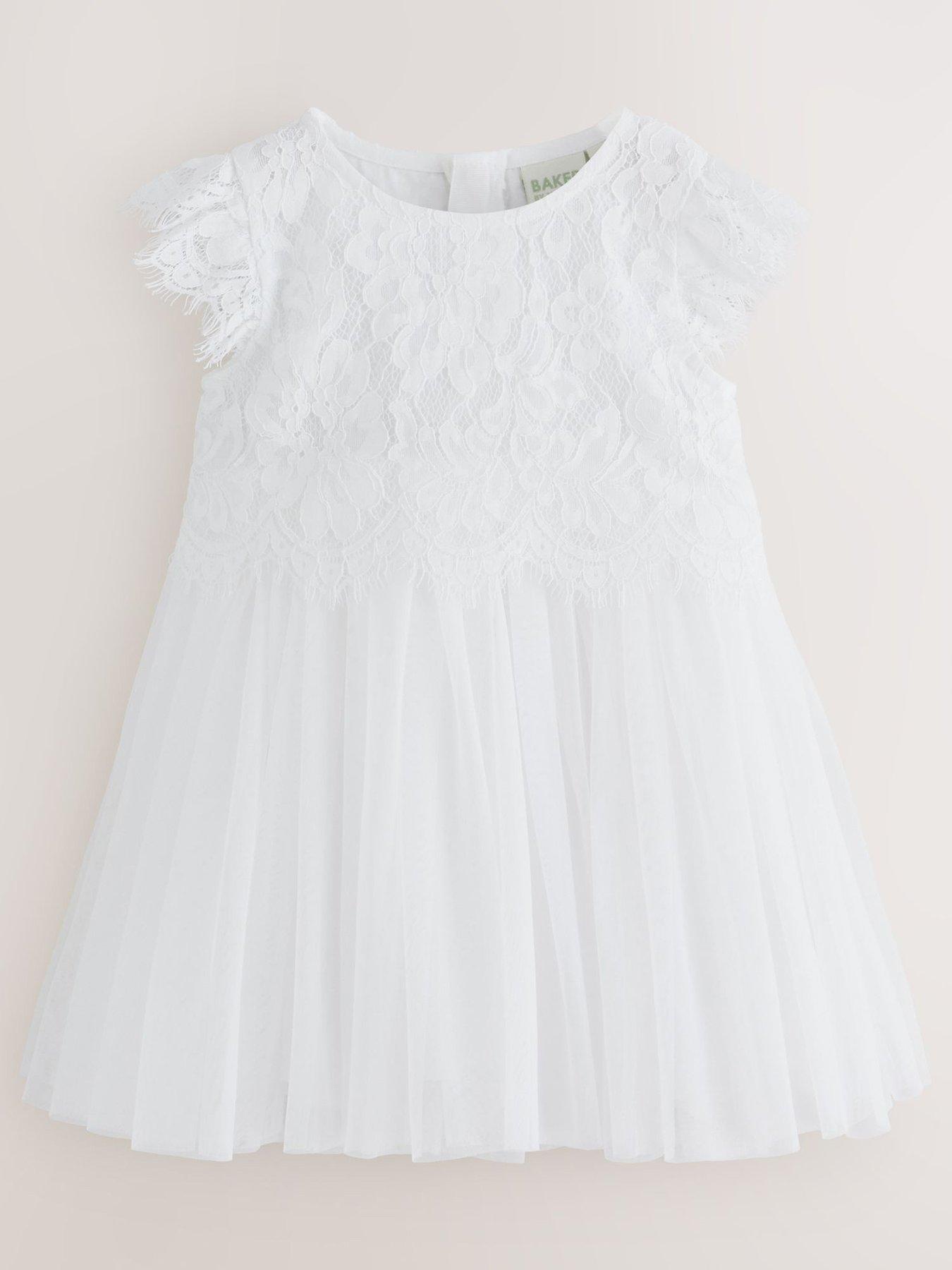 Image 2 of 7 of Ted Baker Younger Girls Lace Dress - White