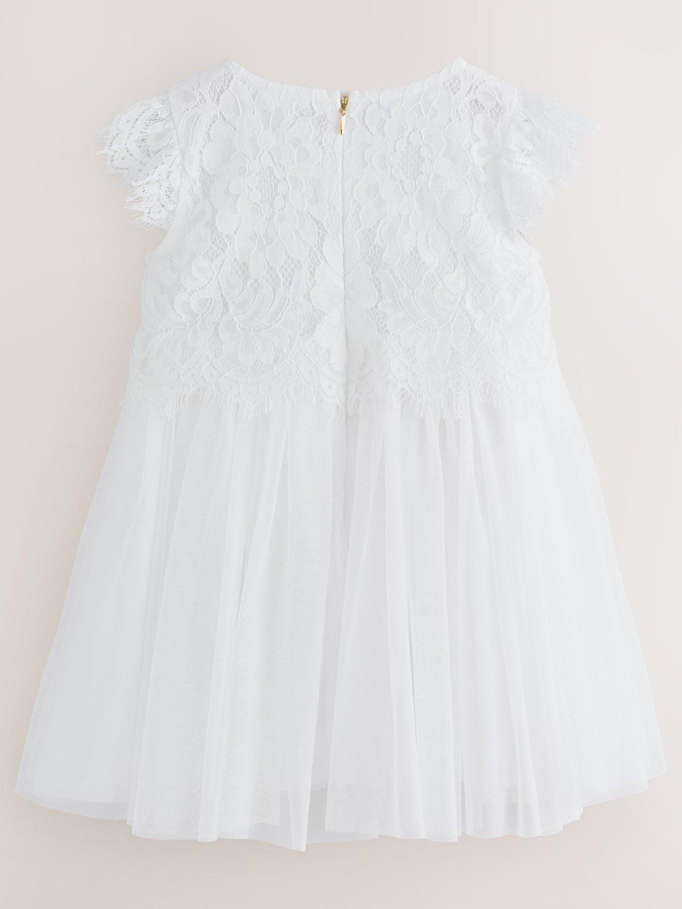 Image 3 of 7 of Ted Baker Younger Girls Lace Dress - White