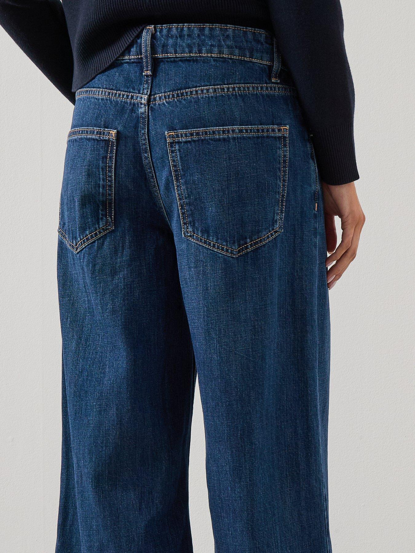 Image 5 of 6 of Mango Low Rise Wide Leg Jeans - Blue