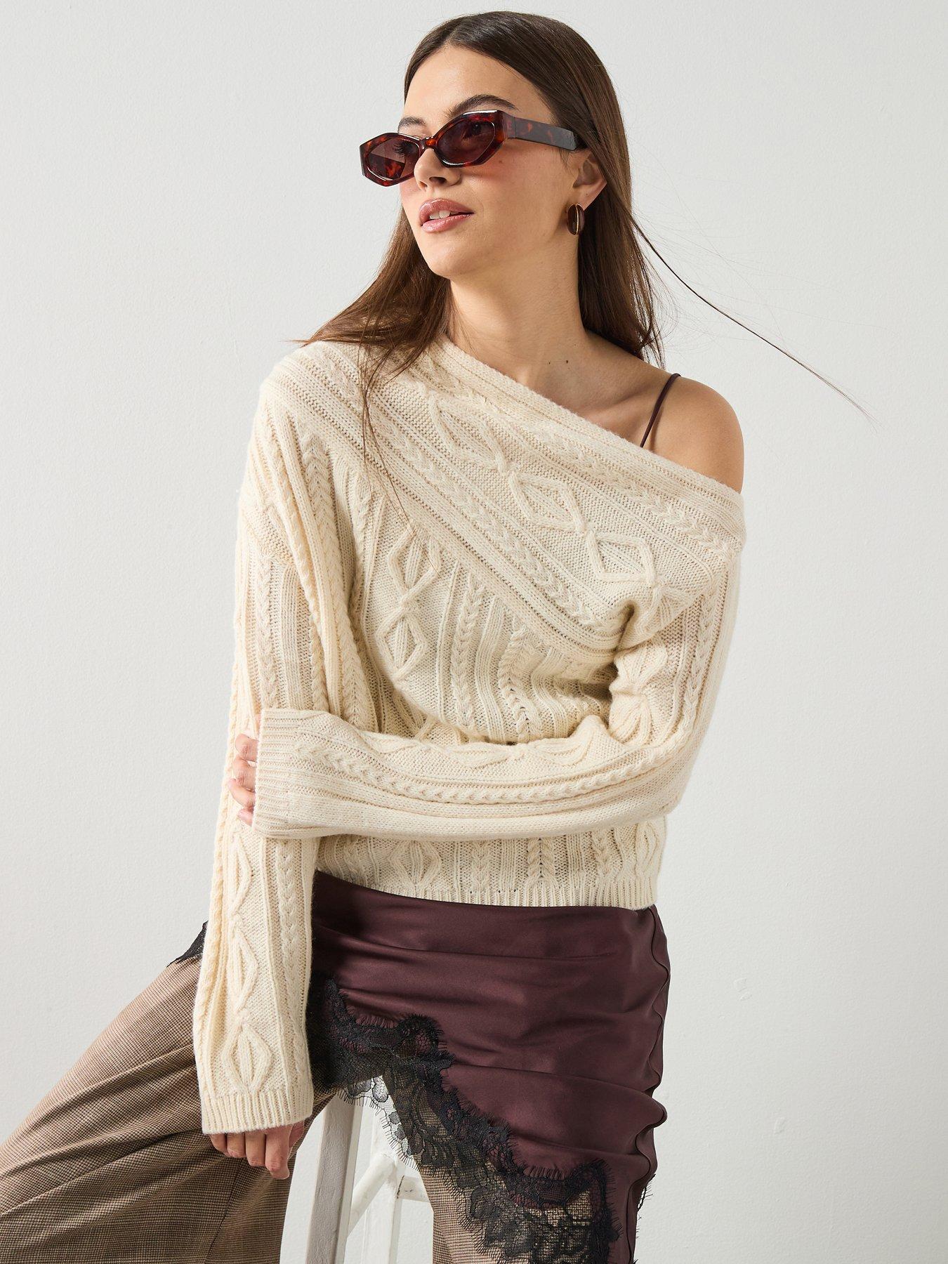 Mango Braided Wool-blend Sweater - Ecru