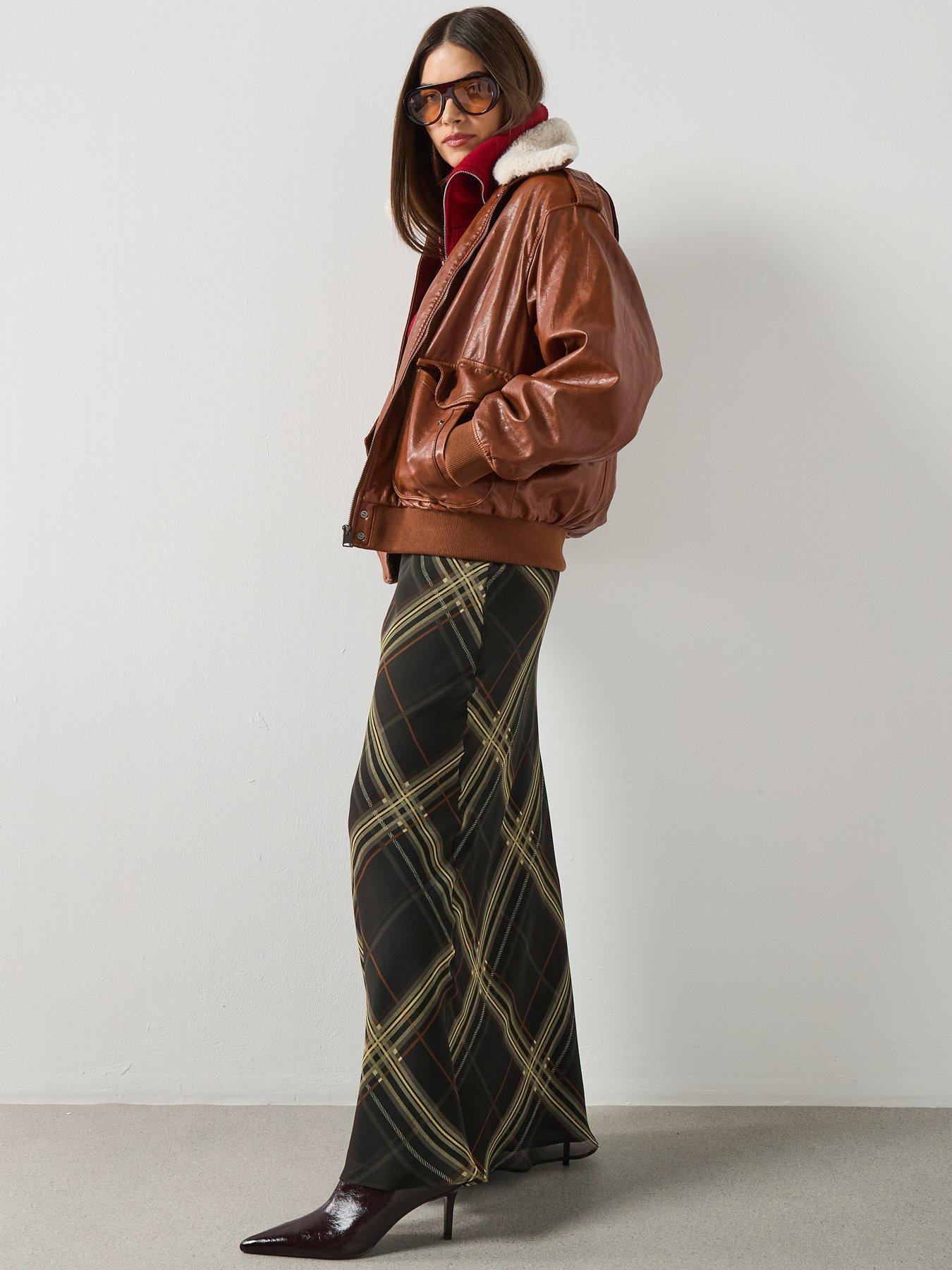 Image 3 of 6 of Mango Fleece Collar Jacket - Brown