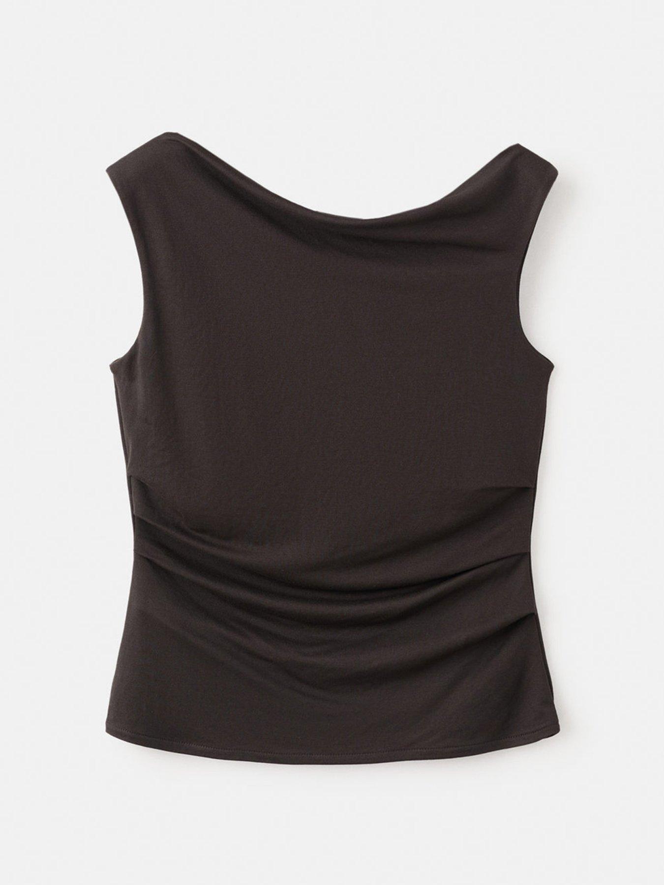 Image 4 of 4 of Mango Sleeveless Canela Top - Brown