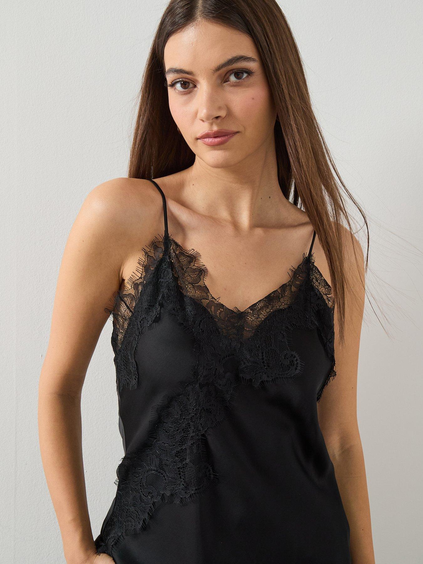 Image 5 of 6 of Mango Lace Top - Black