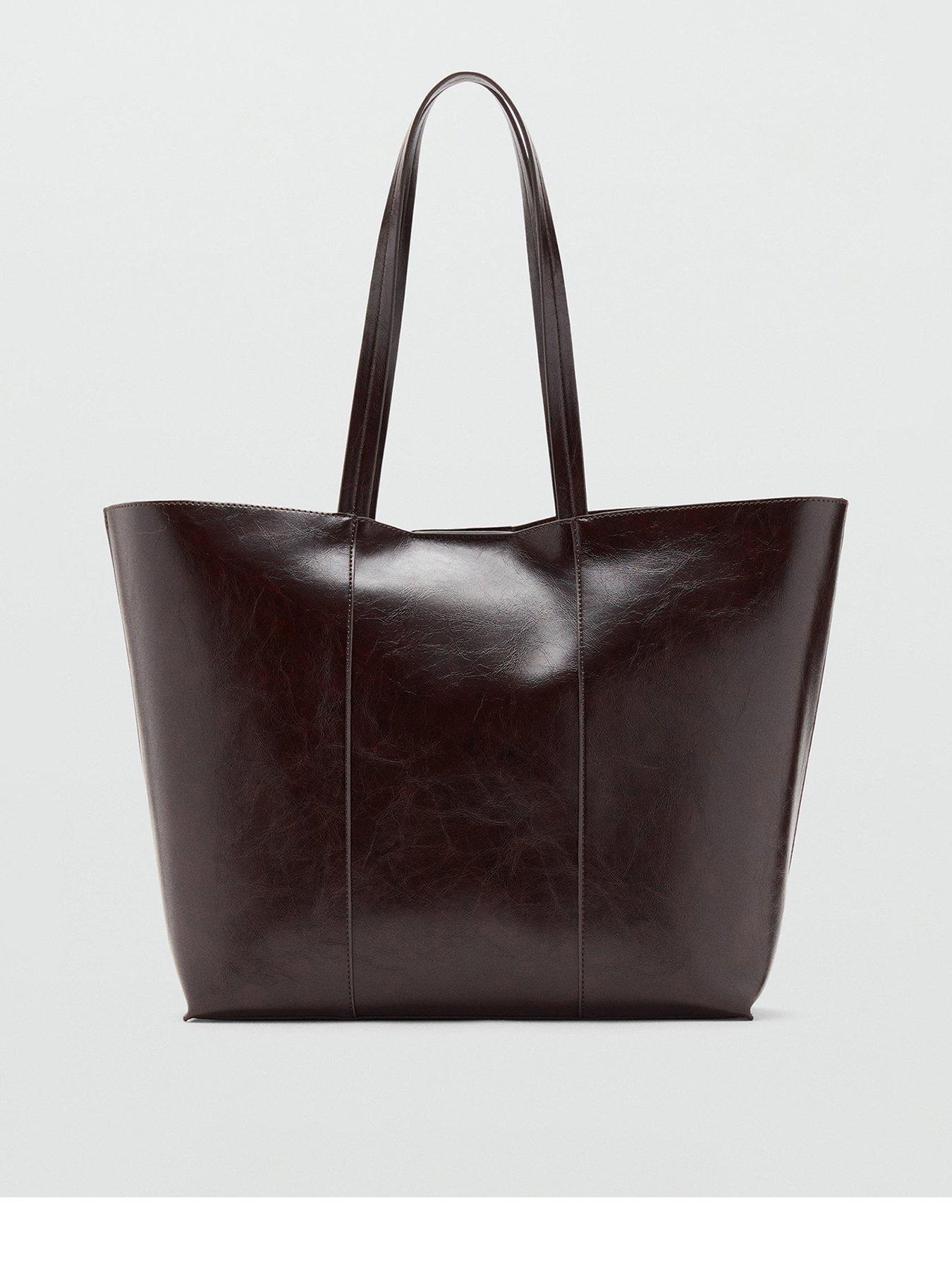 Mango Large Shopper Bag - Brown