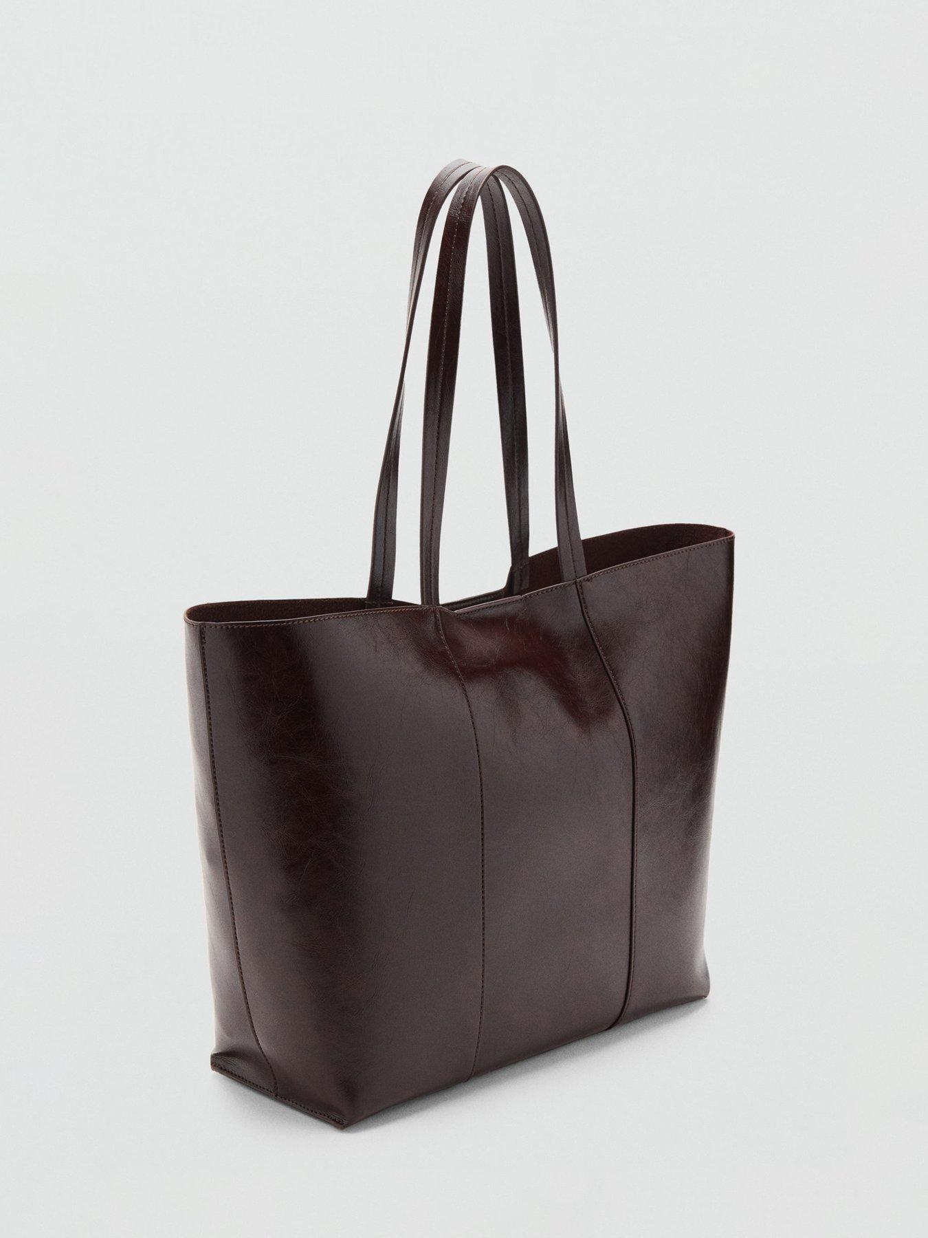 Image 3 of 5 of Mango Large Shopper Bag - Brown