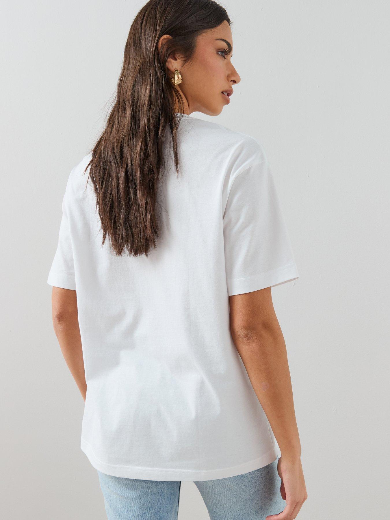 Image 2 of 7 of The Very Collection Chilli Oversized Graphic T-Shirt - White