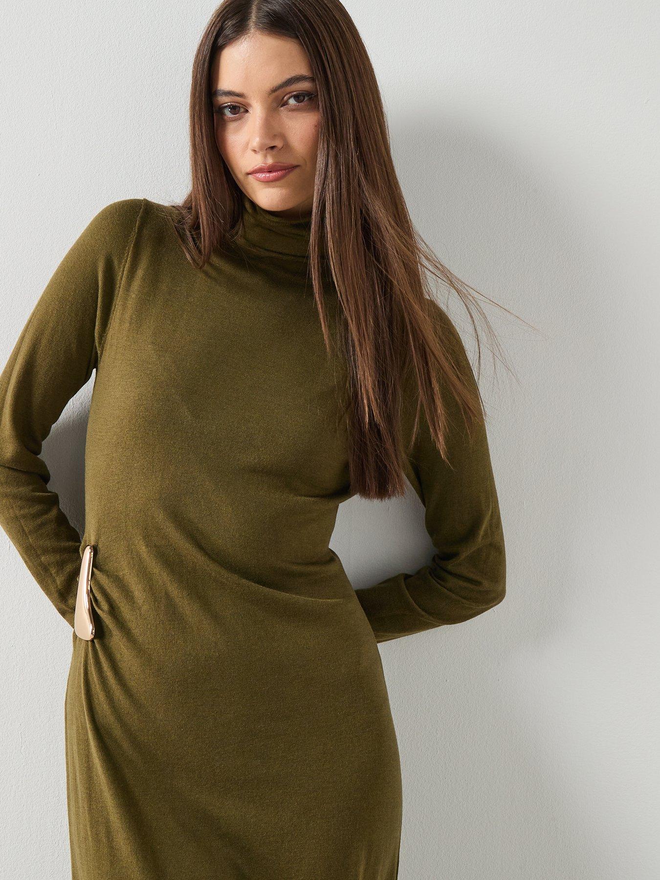 ewq dress knit women Ethereal Knit Midi Dress Brown main image 0
