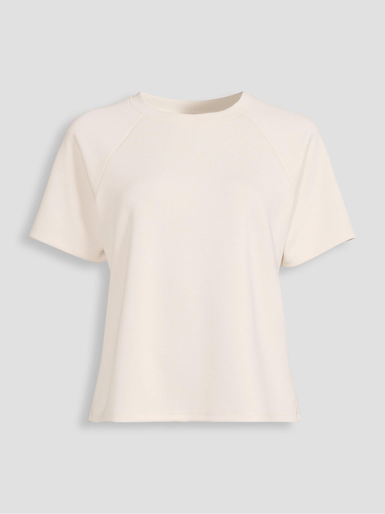 Image 6 of 6 of The Very Collection Short Sleeve Modal T-Shirt Co-Ord - Cream