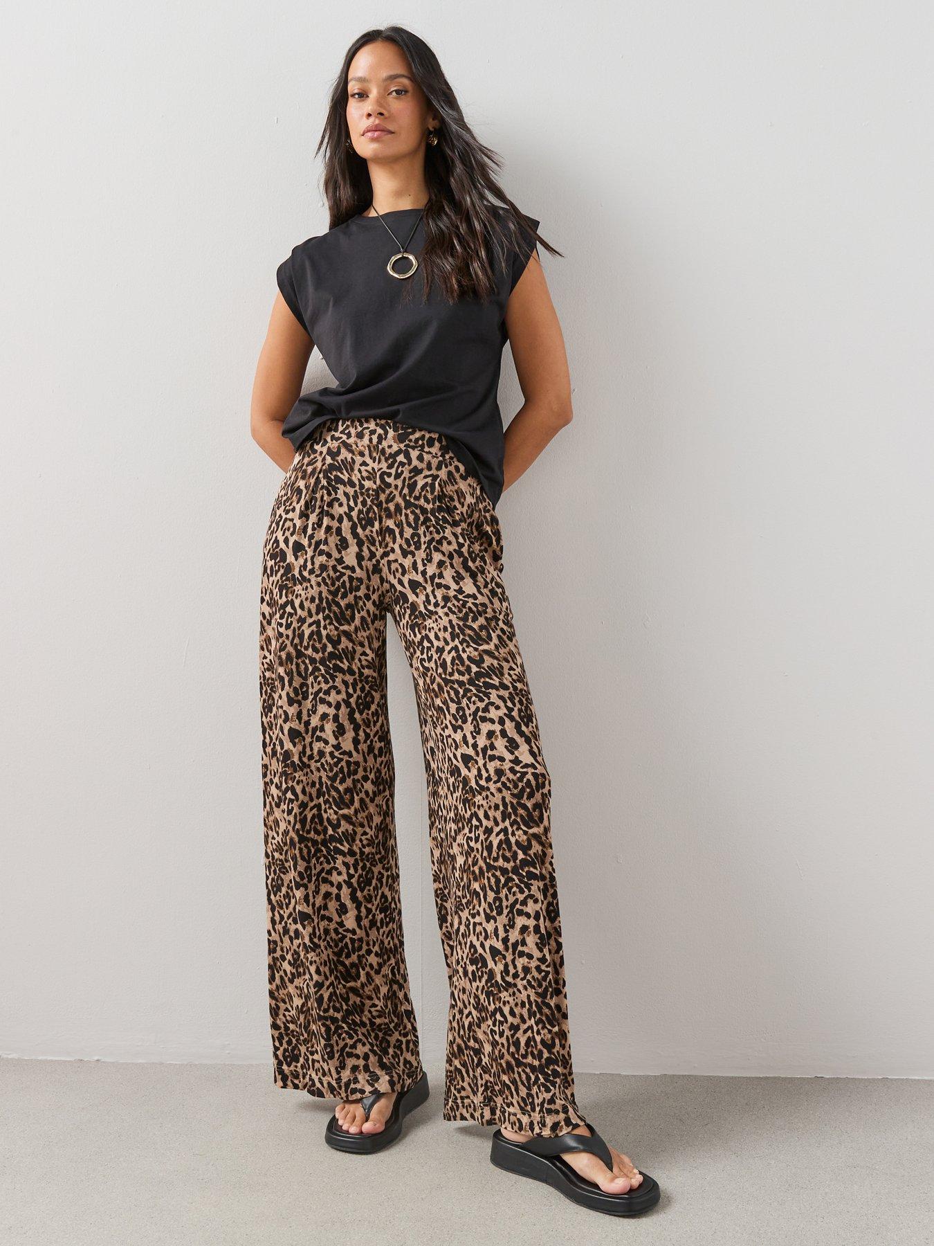 The Very Collection Printed Wide Leg Stretch Trouser