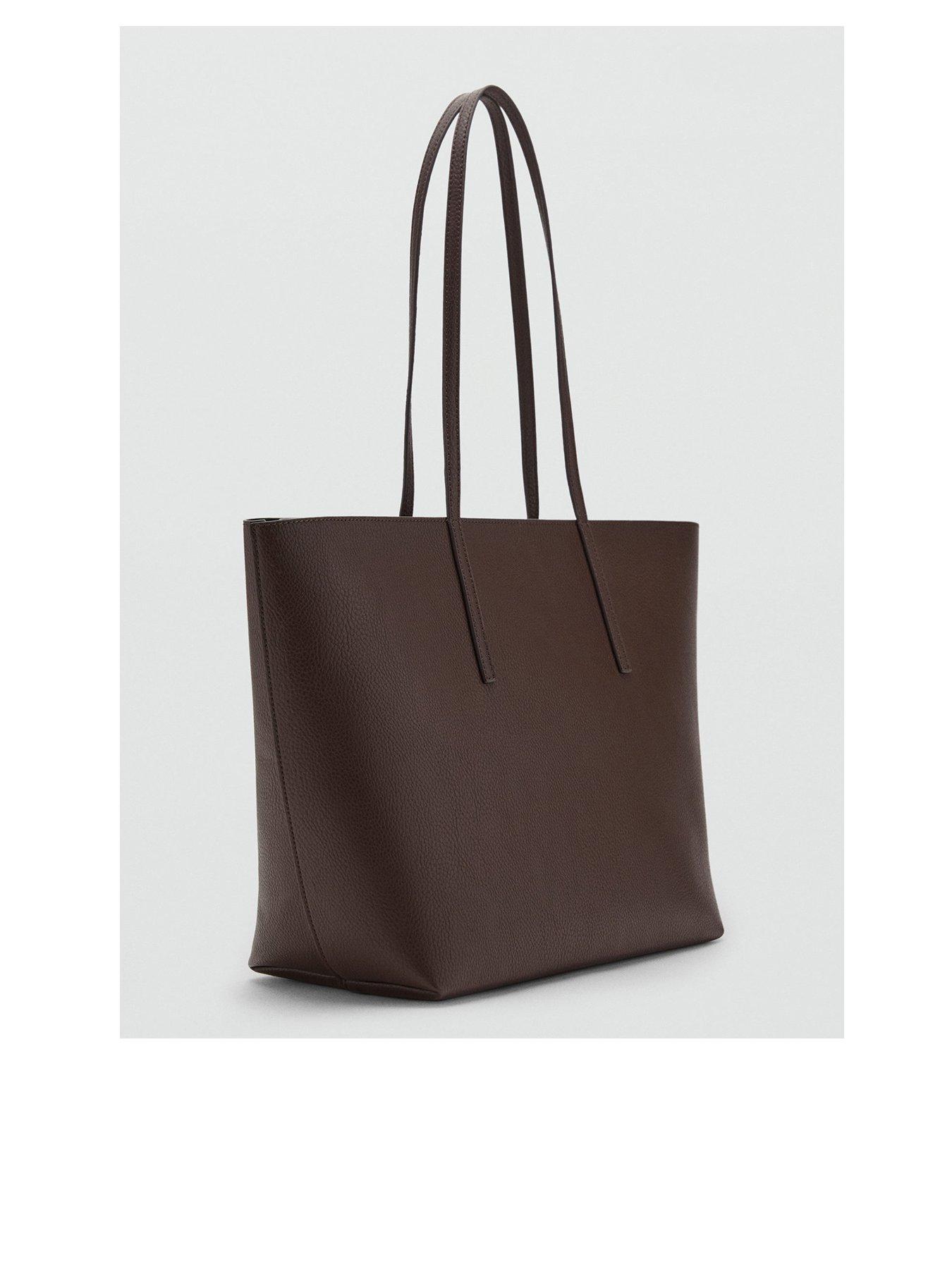 Mango Shopper Bag With Double Handle - Brown